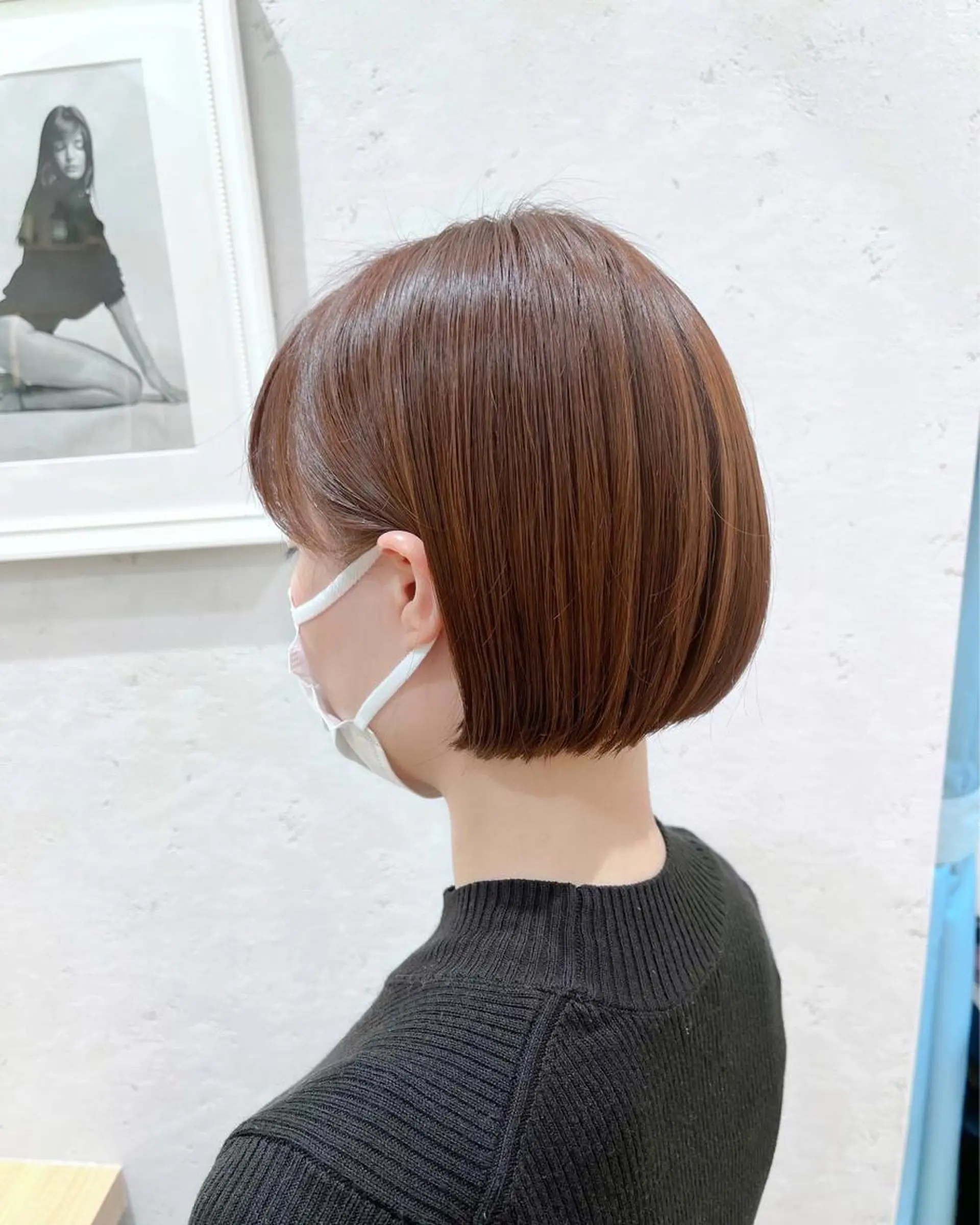 ショート カラー 切りっぱなしボブ 透明感カラー オレンジ ピンクカラー ボブ カット ヘアカラー トリートメント 透明感カラー│ レイヤーヘア中居美樹のヘアスタイル