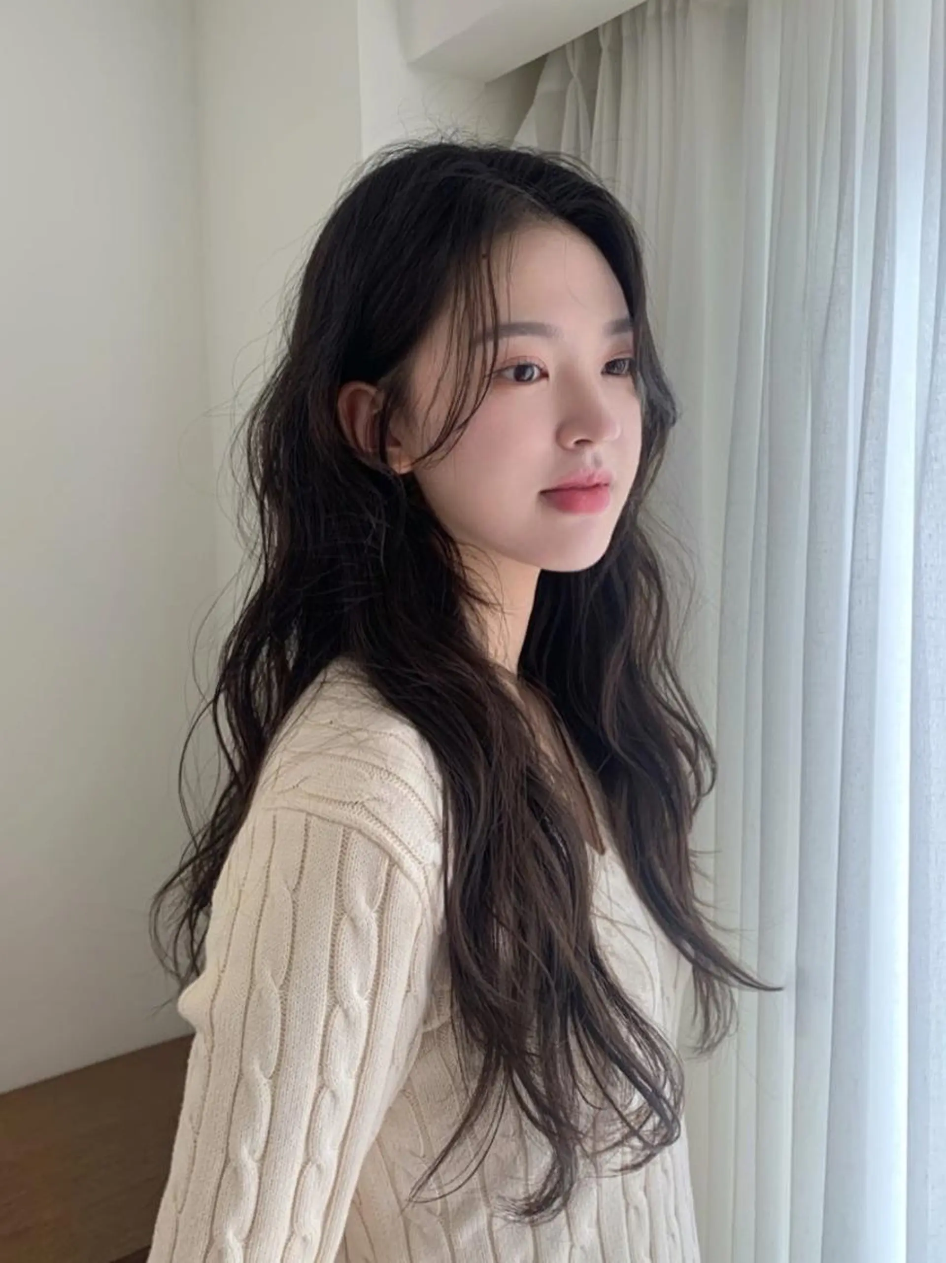 ロング 韓国風ヘア 韓国特化エクステ🟨 エクステのヘアスタイル