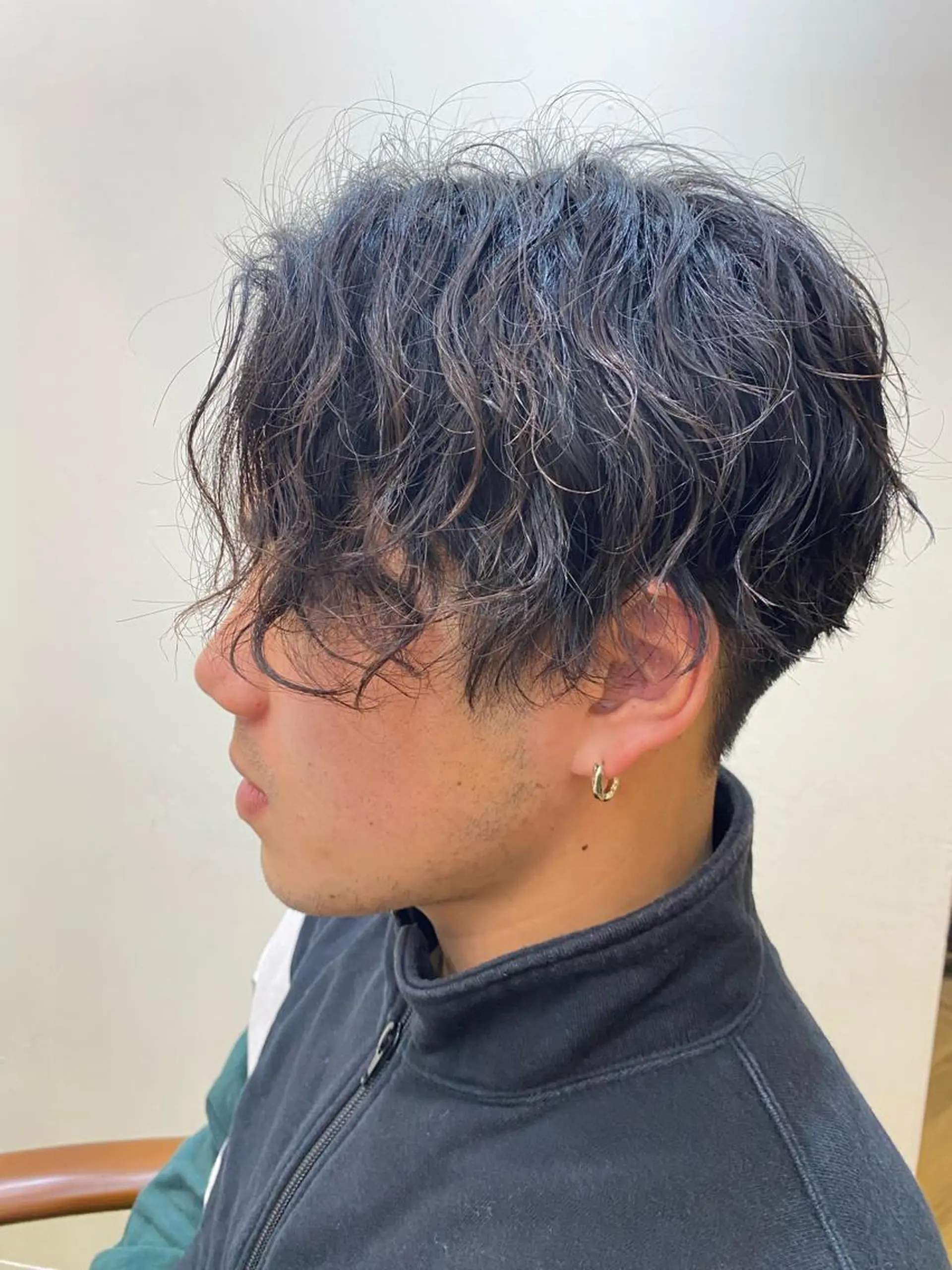 メンズ カット パーマ センターパートの神様 マッシュ 関口 柊太のヘアスタイル