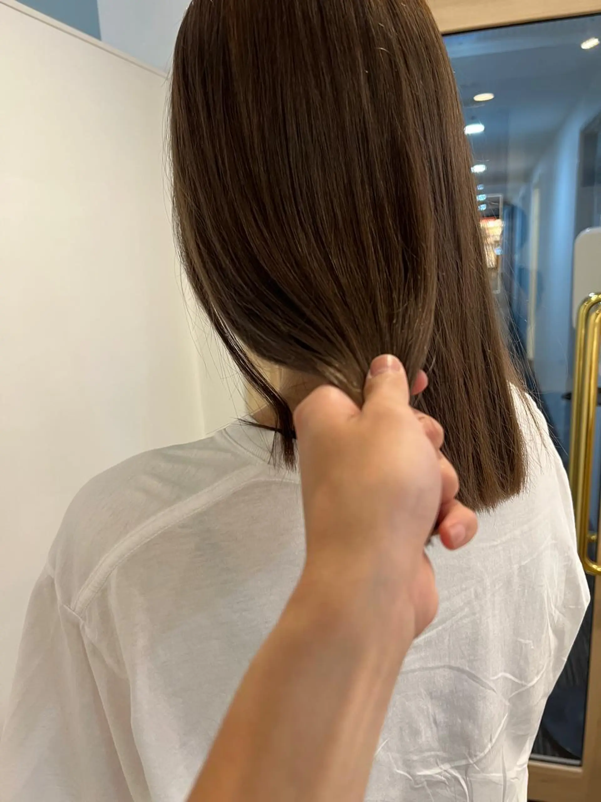 ミディアム カラー kakeru パーマ美容師のヘアスタイル