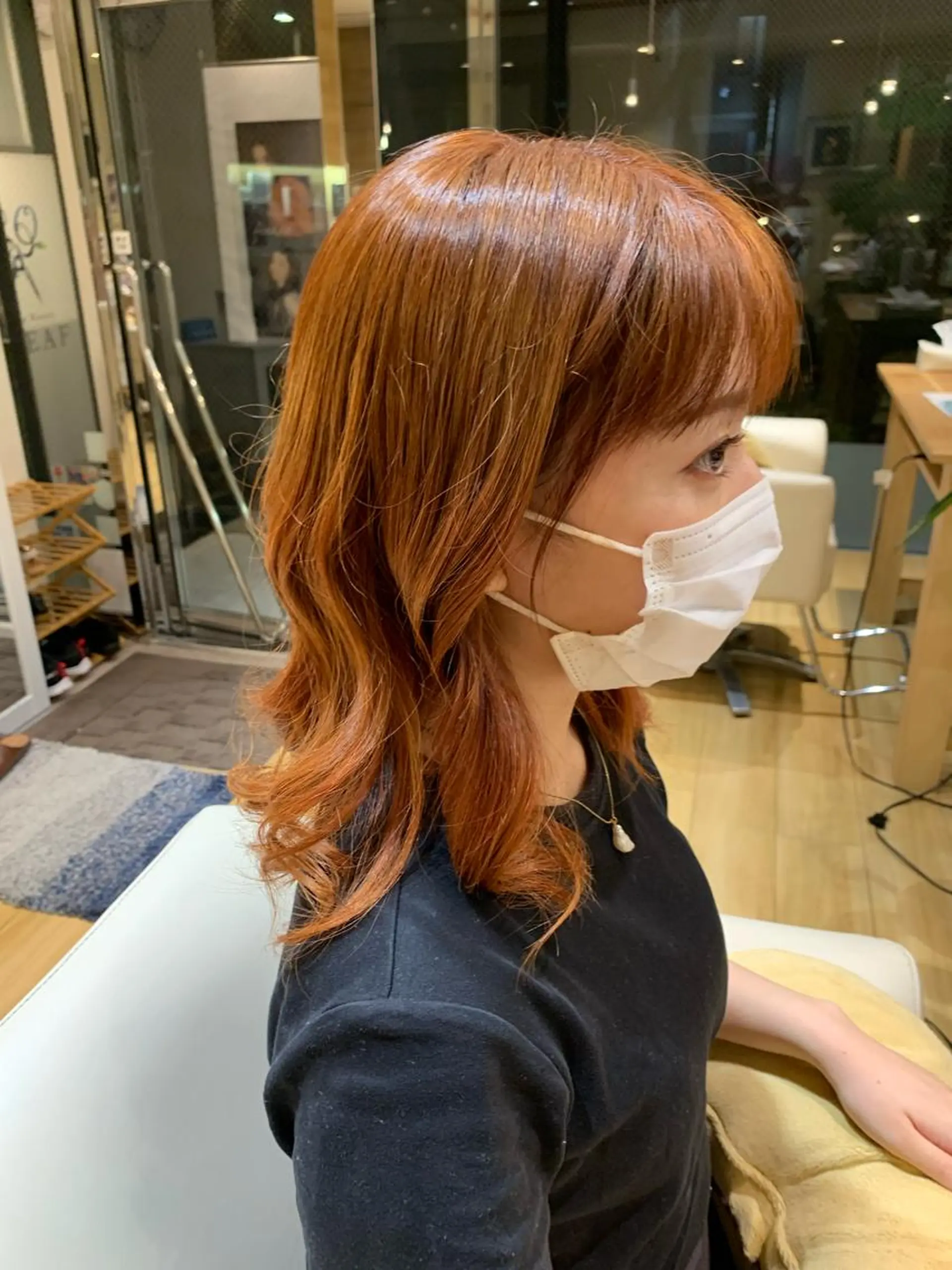 セミロング カラー ヘアカラー 全国1位🥇世界5位 小野田　礼花のヘアスタイル