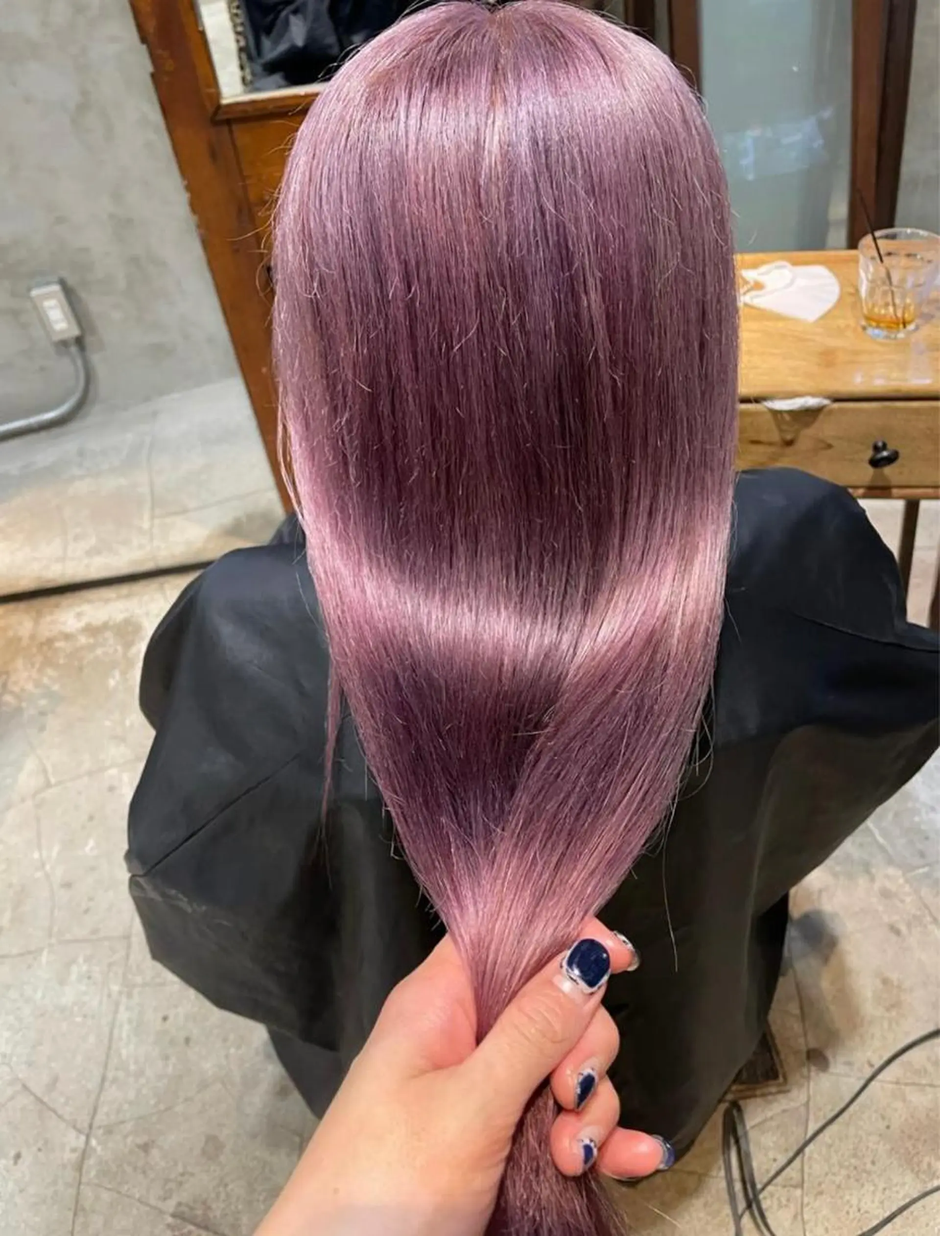 セミロング カラー ヘアカラー 縮毛矯正 トリートメント 透明感ワンカラー/ AKARIのヘアスタイル