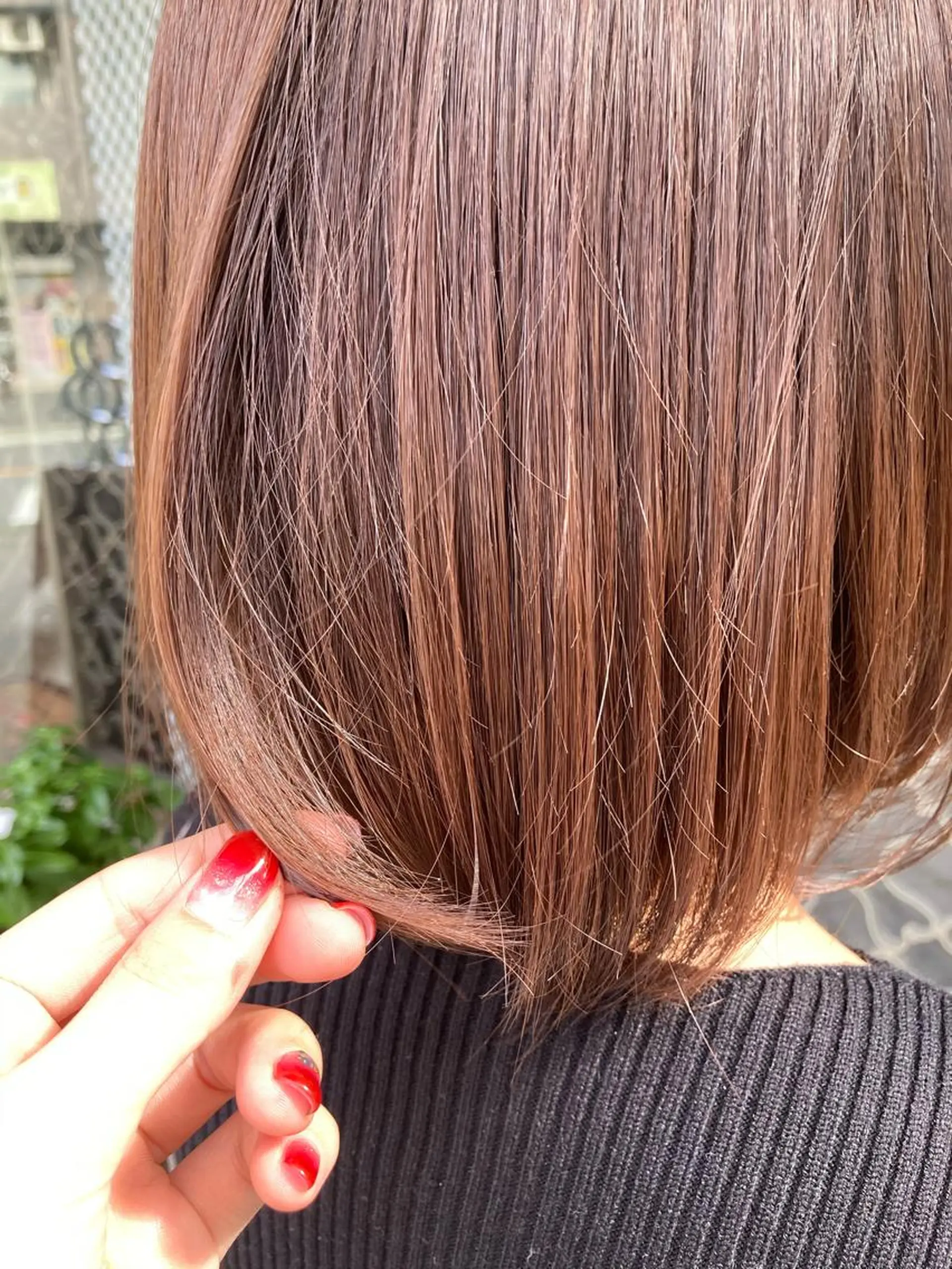 ショート カラー ブリーチ ブラウンカラー ブリーチなしカラー 宮原 佳苗のヘアスタイル