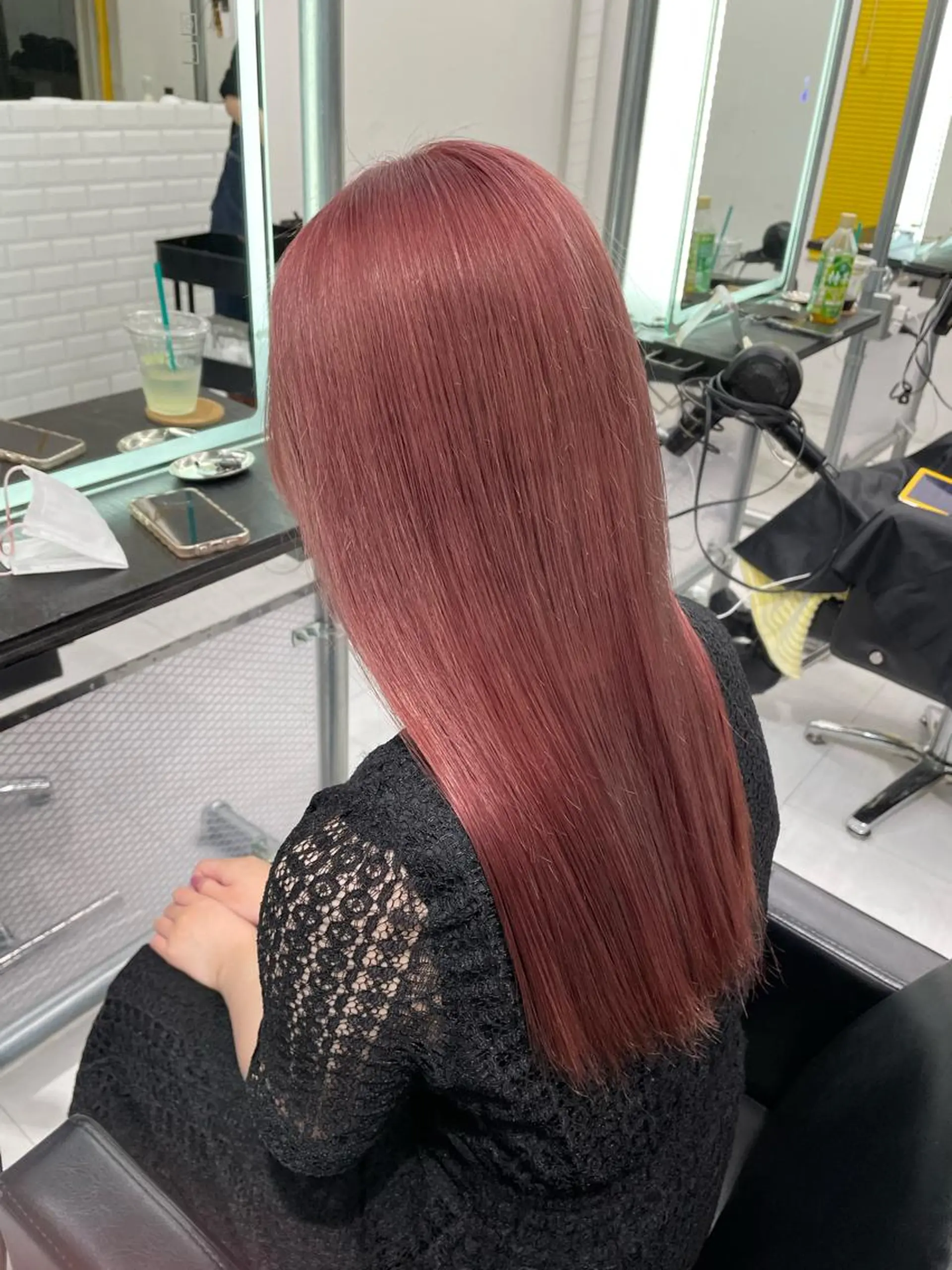 セミロング アッシュ ピンクブラウン ピンクラベンダー ボブ 学生 当日予約大歓迎💕/ Chisatoのヘアスタイル