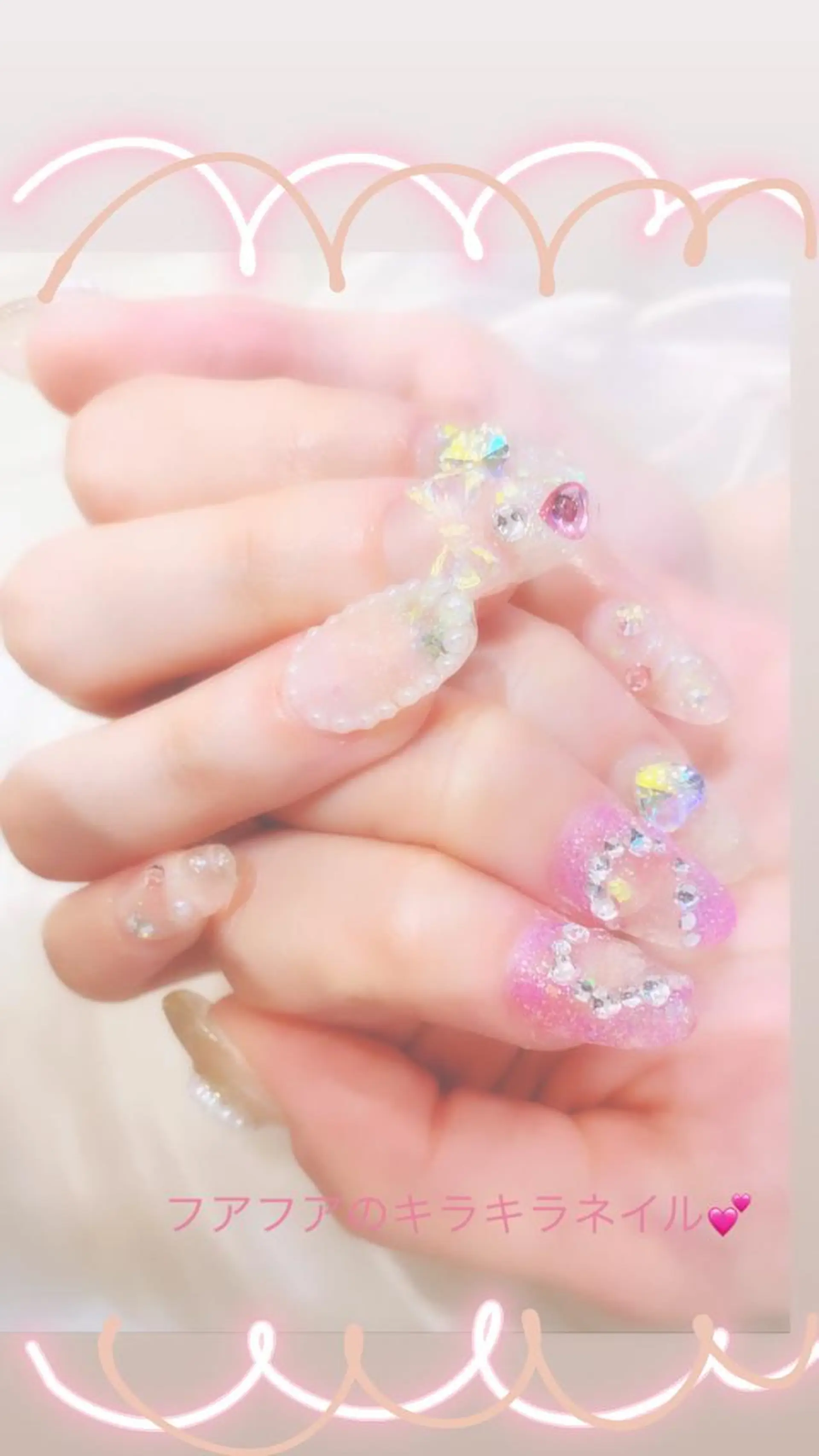 ネイル クリアネイル スカルプネイル ショートネイル ネイル ティアラのネイルデザイン