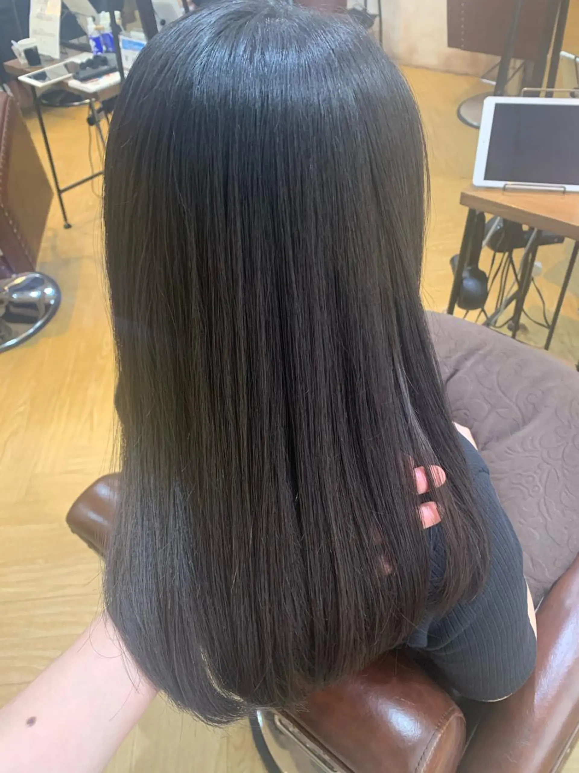 セミロング カラー パーマ 髪質改善＆韓国風 RINAのヘアスタイル