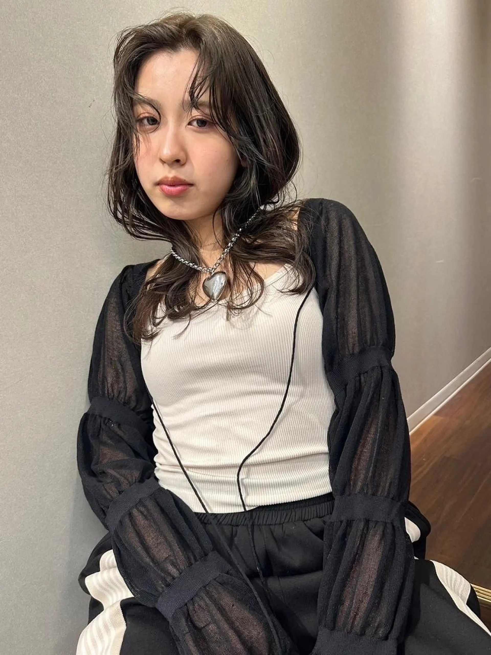 ミディアム ヘアカラー 福岡美容室Daisy hairのヘアスタイル