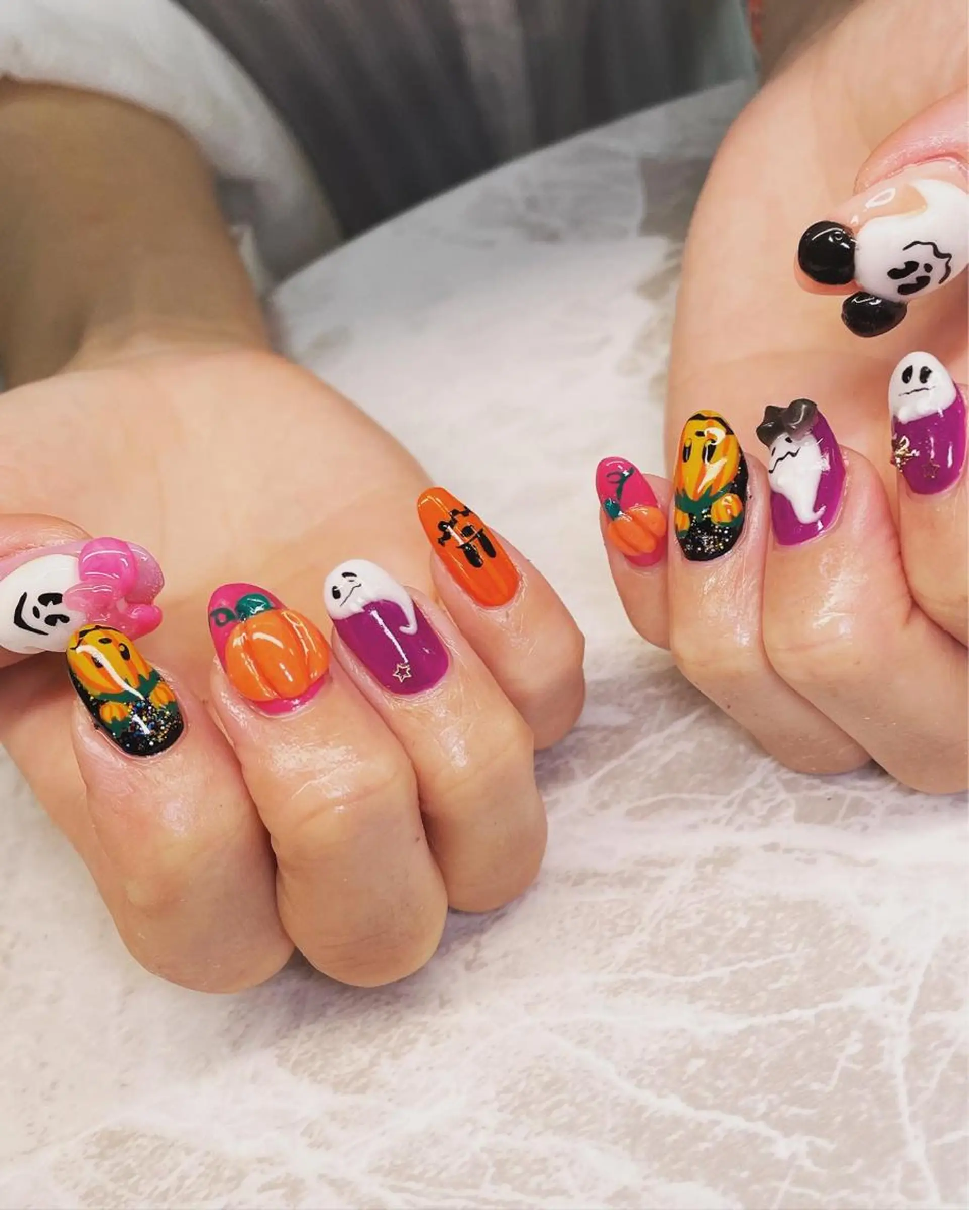 ネイル ハロウィン ハンドネイル YOUTH nails waxing所属・YOUTH natsumiのネイルデザイン