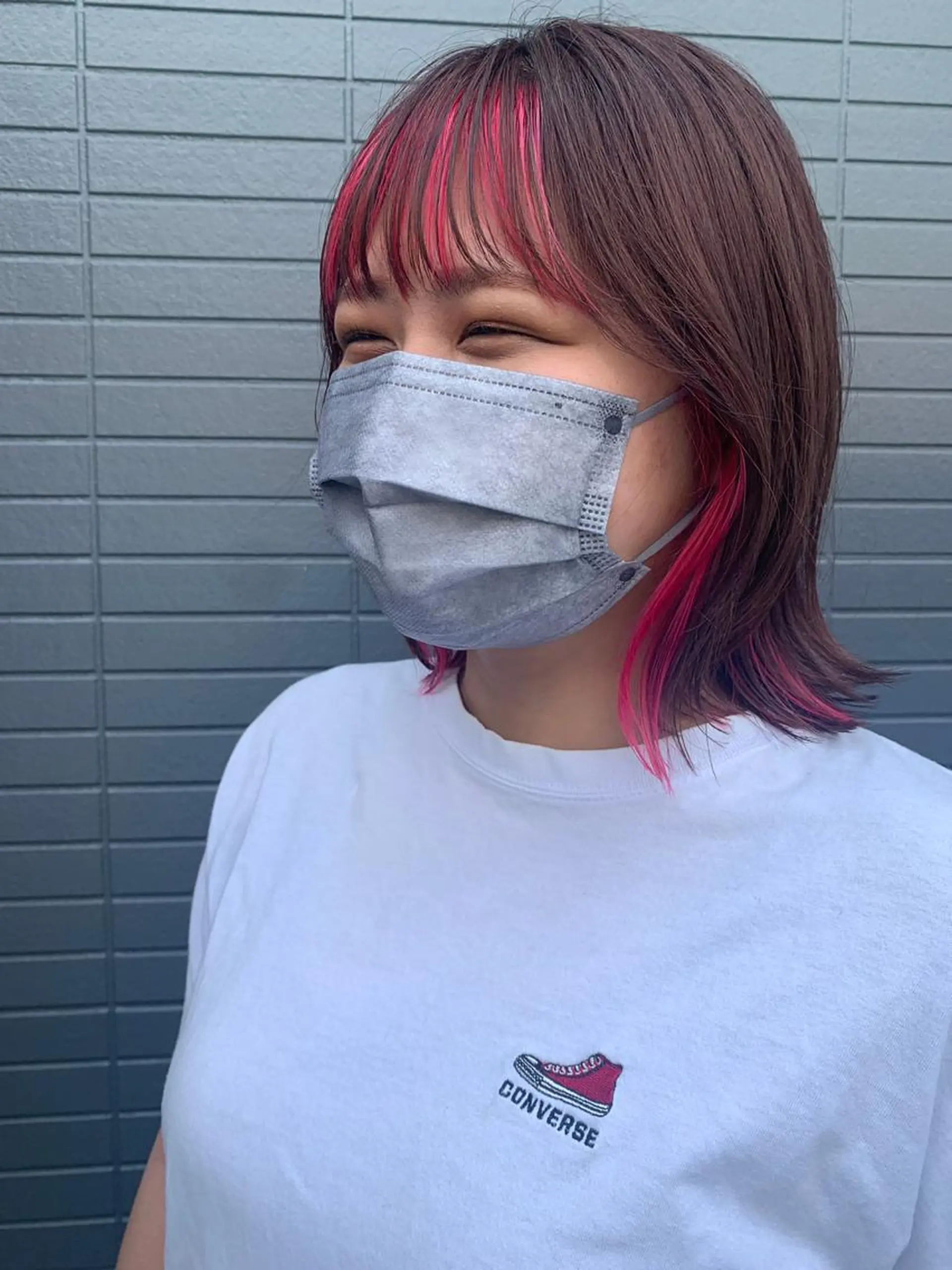カラー ミストバング  フェイスフレーミング ヘアカラー さとう あやかのヘアスタイル