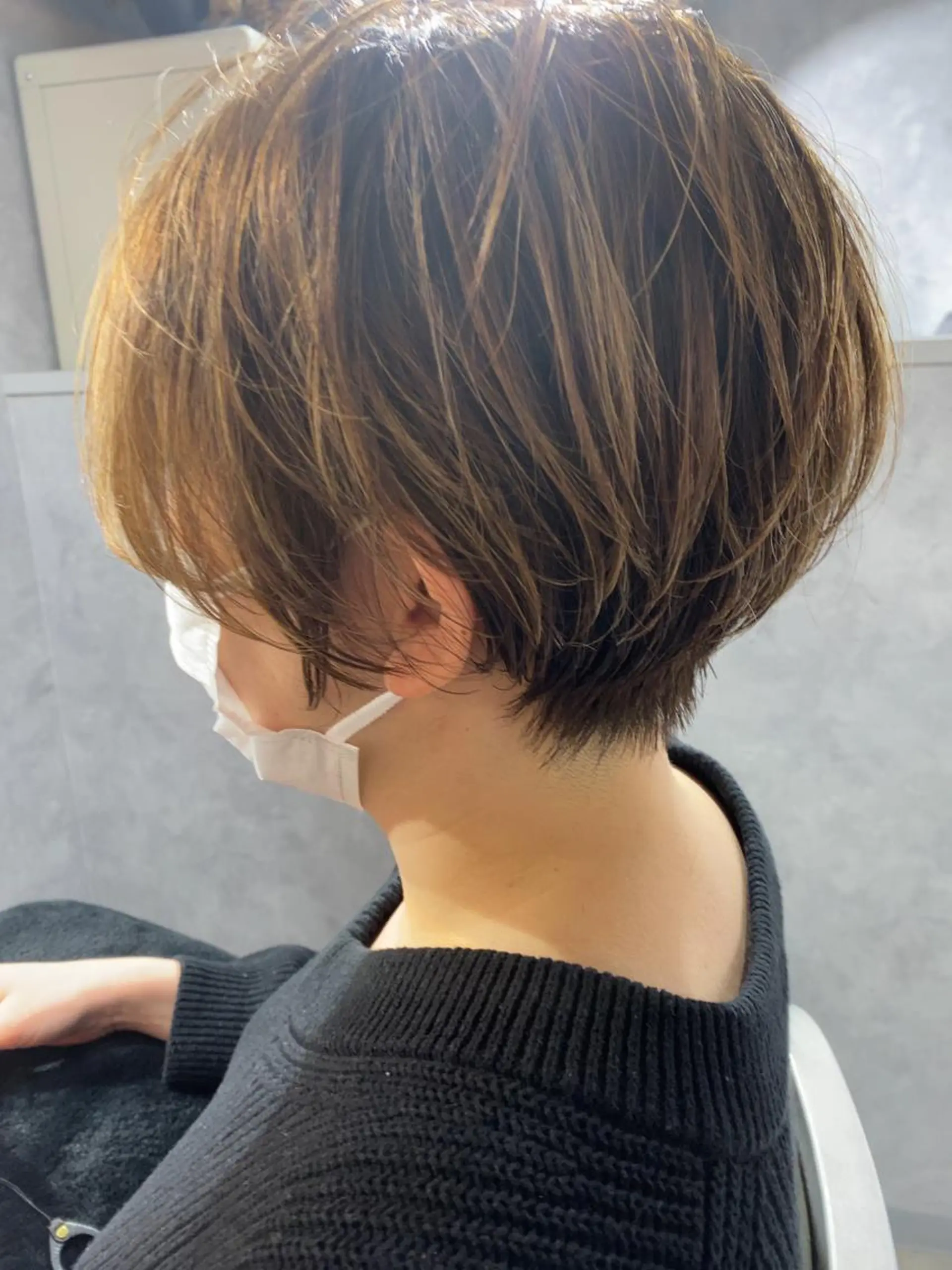 ショート カラー ハイライトカラー ハイライト カット ヘアカラー 久保亮太 /大人ショートのヘアスタイル