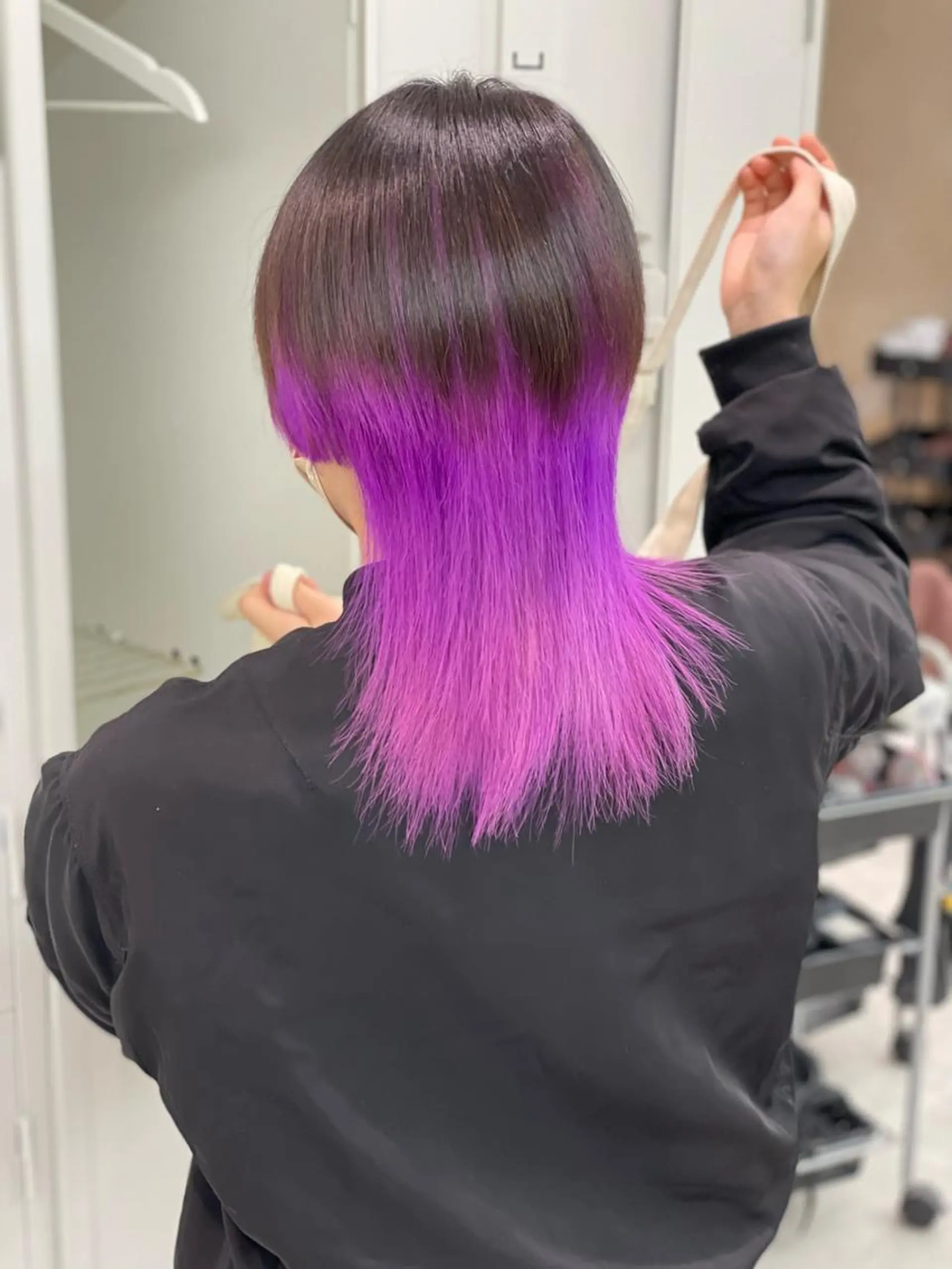 ミディアム カラー ショーヤ/ブリーチ /バレイヤージュのヘアスタイル