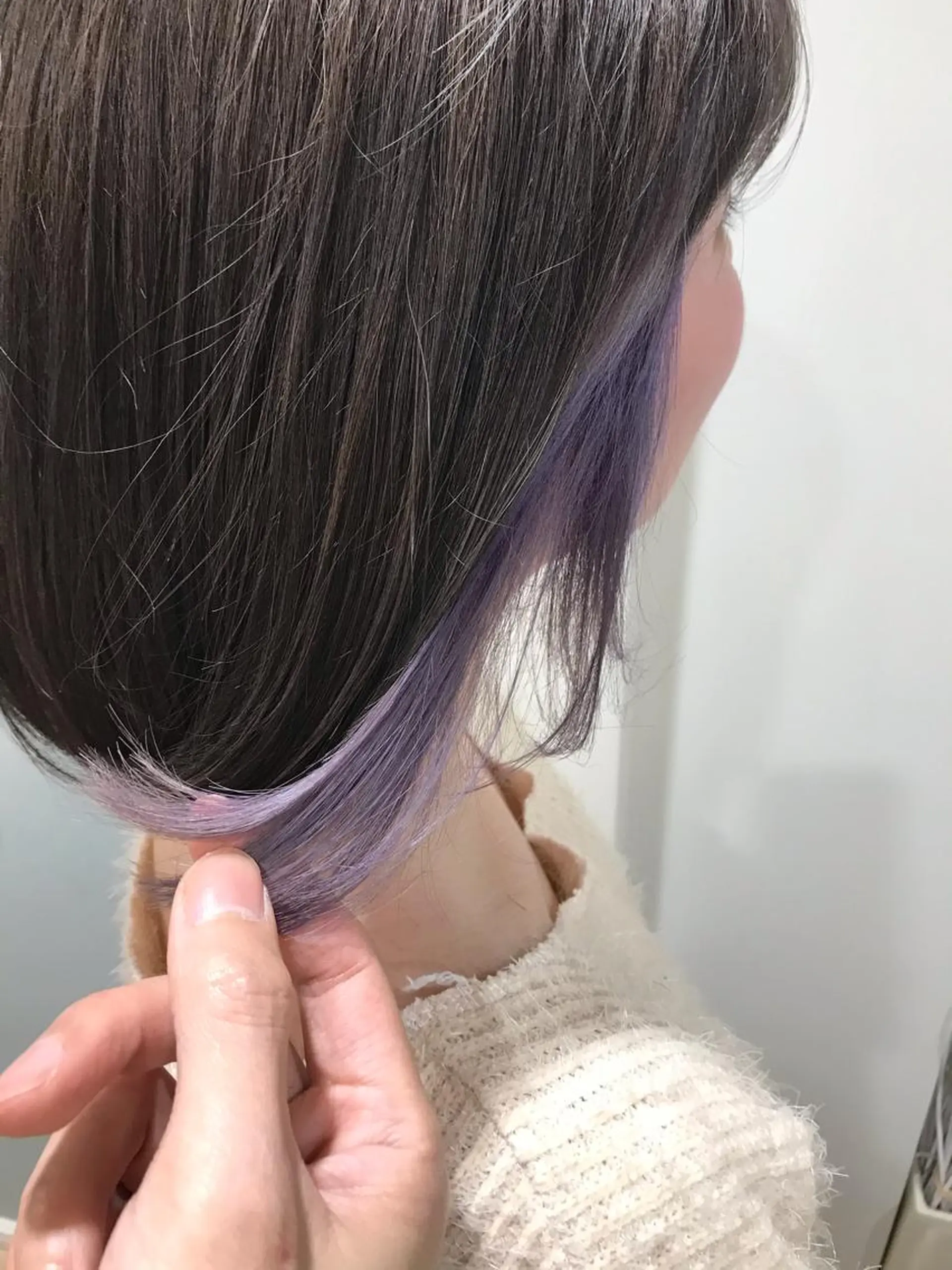 ミディアム カラー ブリーチ インナーカラー パープルカラー ヘアカラー 樽見 浩司のヘアスタイル