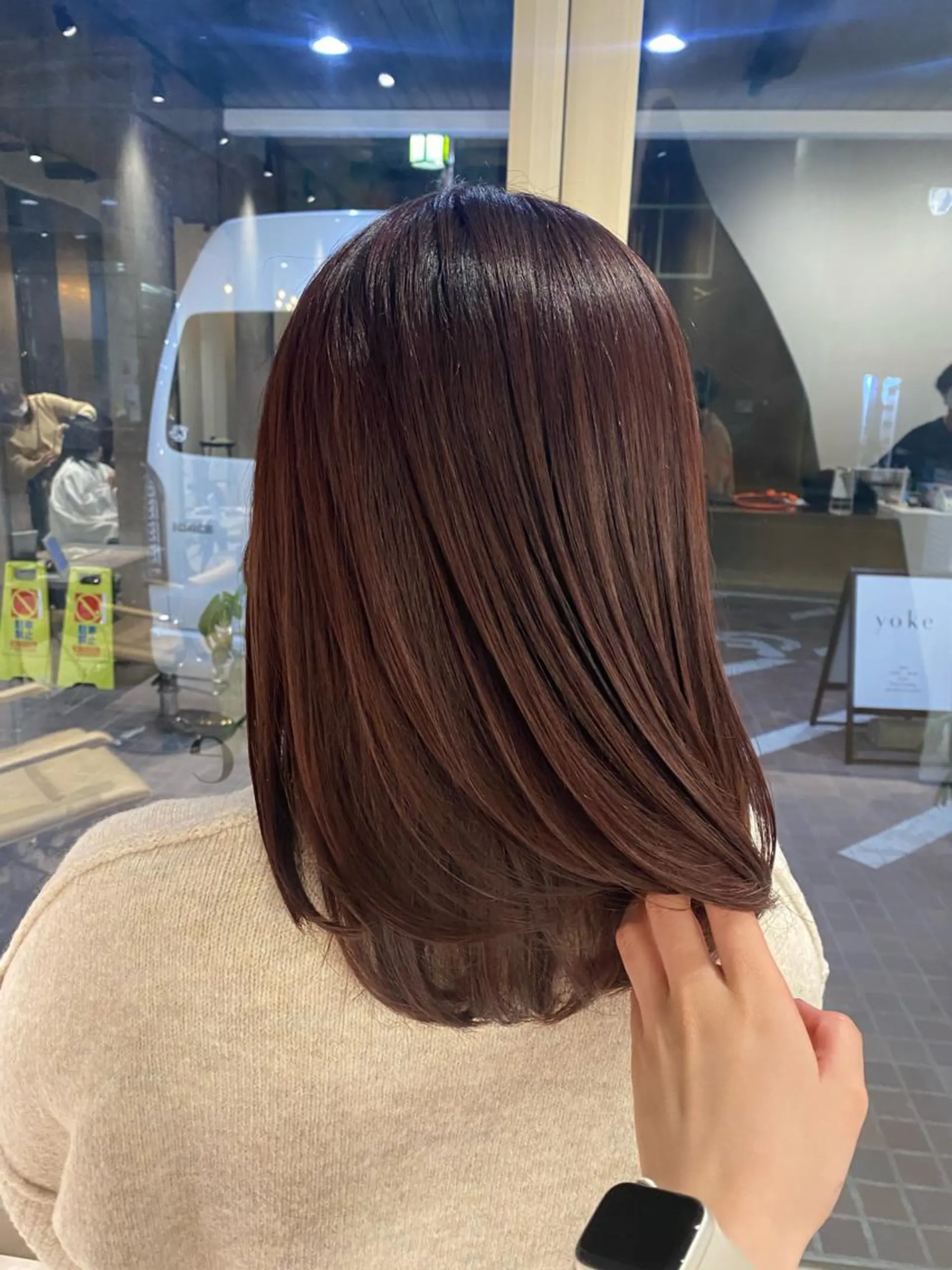 ミディアム カラー ブラウンカラー レッドカラー ヘアカラー 無料カット募集中🌷 ちひり𓂃𓈒♡‪のヘアスタイル
