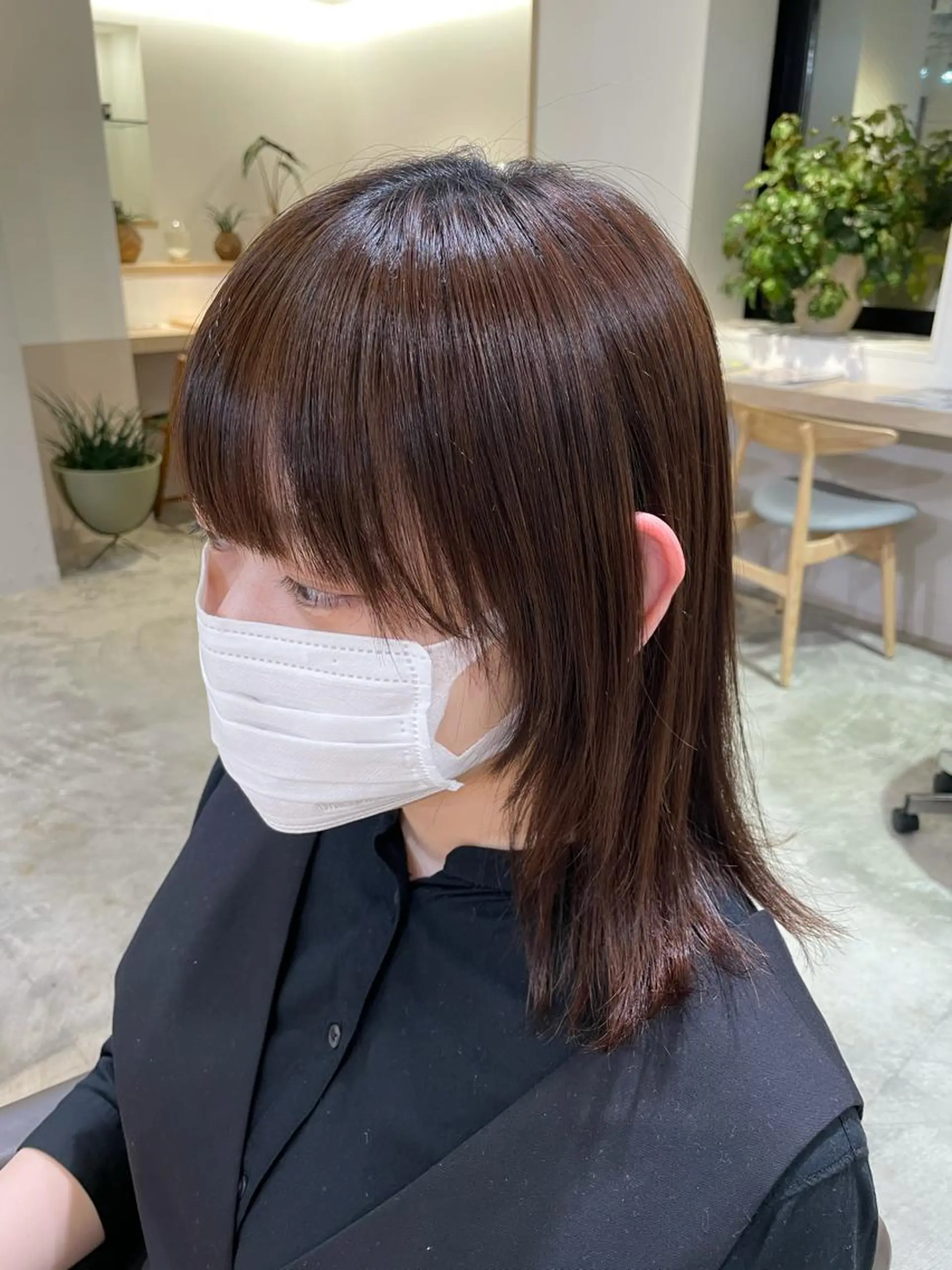 ミディアム ミディアムパーマ 斉藤 瑞恵のヘアスタイル