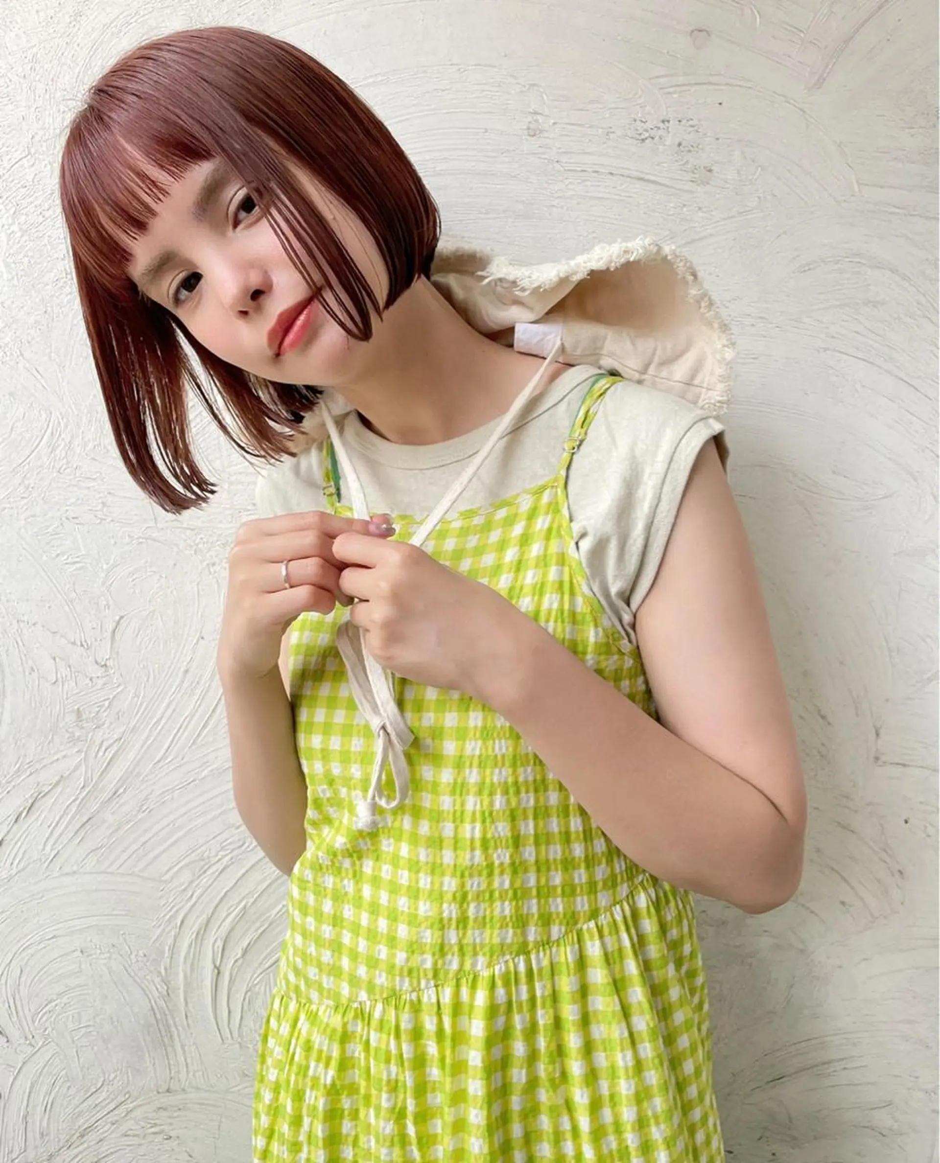 ショート カラー ブラウンカラー オレンジ オレンジブラウン ヘアカラー トリートメント ヘアセット 金子 廉のヘアスタイル