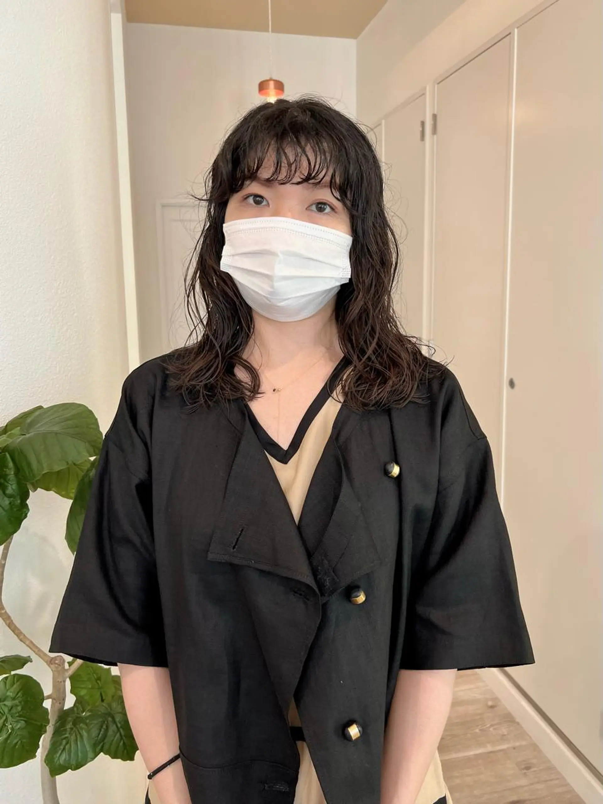 セミロング パーマ 店長　ショート& パーマ　坂本のヘアスタイル