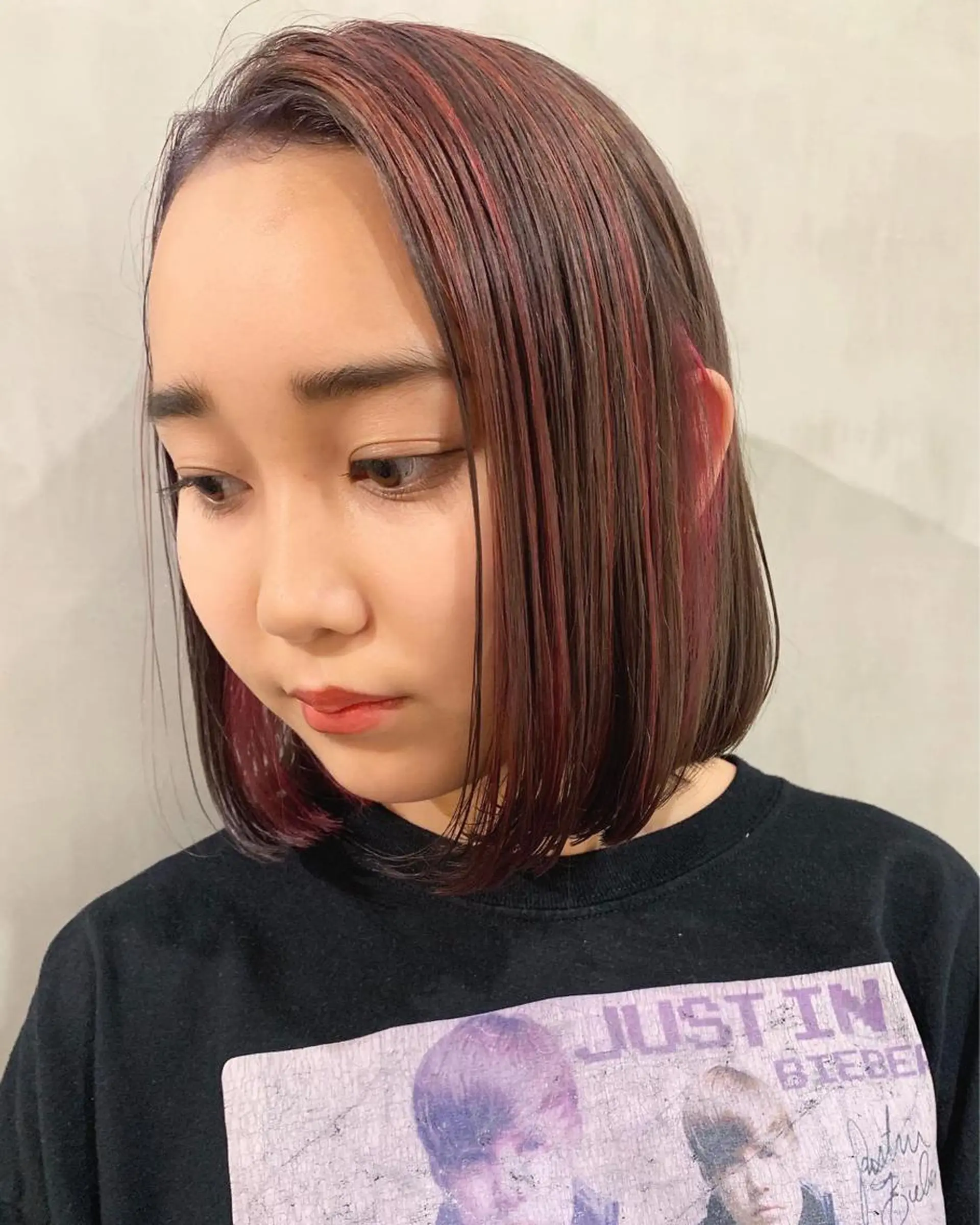 ミディアム カラー ヘアカラー トリートメント 優 作のヘアスタイル