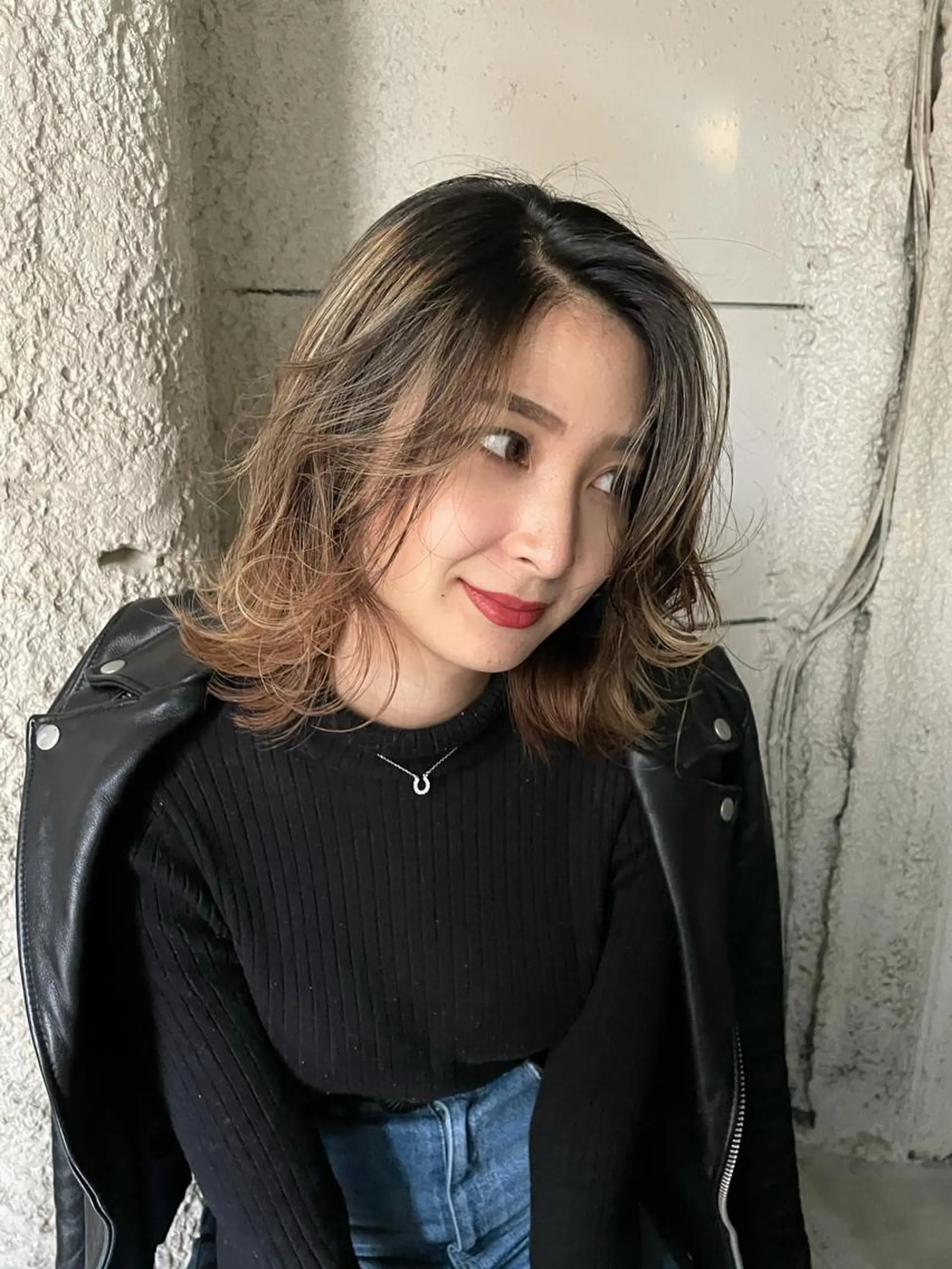 ミディアム カラー 髪質改善／艶髪特化 /柔らかさ/清水翔矢のヘアスタイル