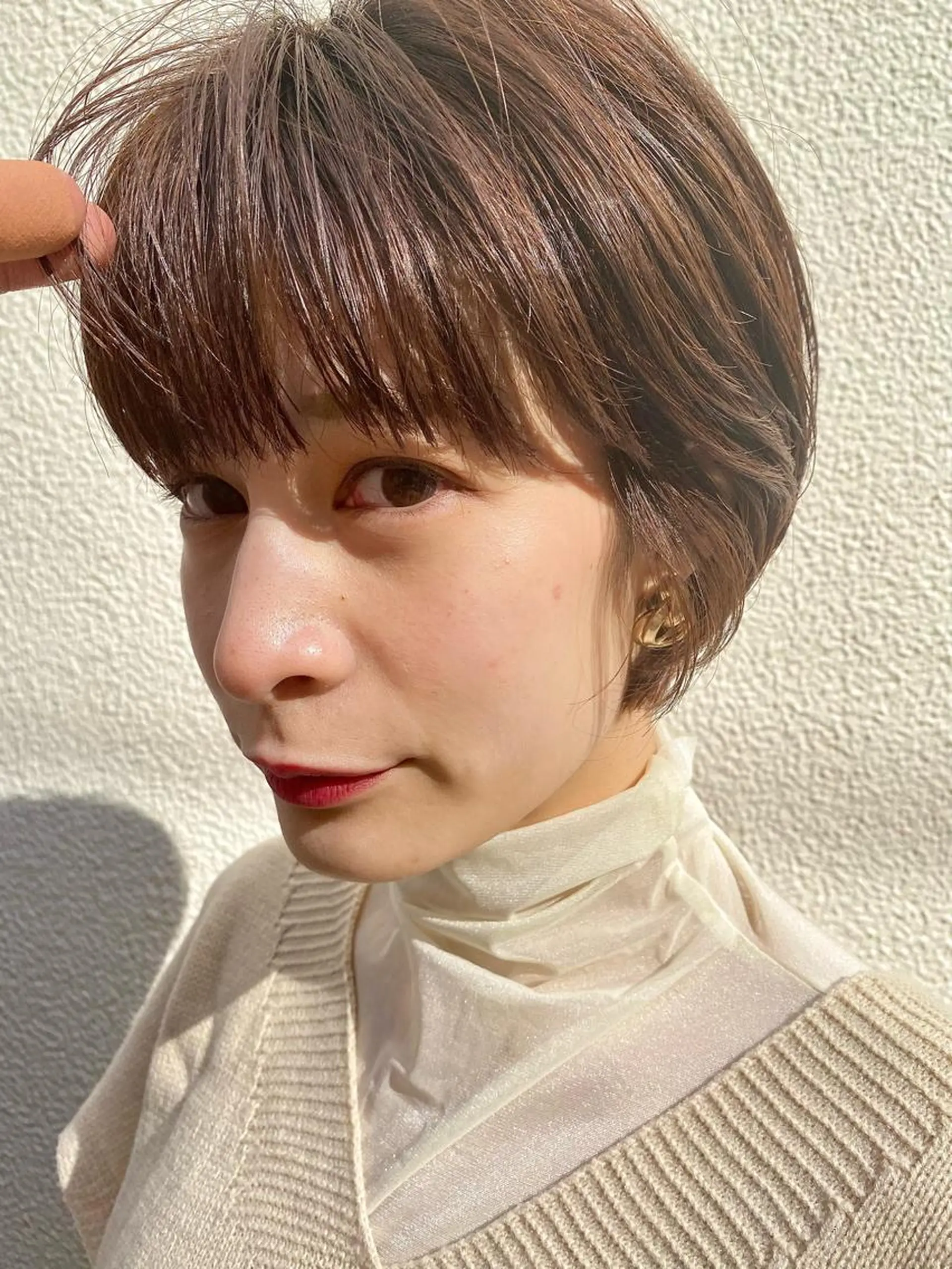ショート カラー パーマ ハンサムショート 丸みショート 透明感カラー 似合わせカット ショートヘア 渋谷✨yuto✨全 メニュー得意です🙏のヘアスタイル