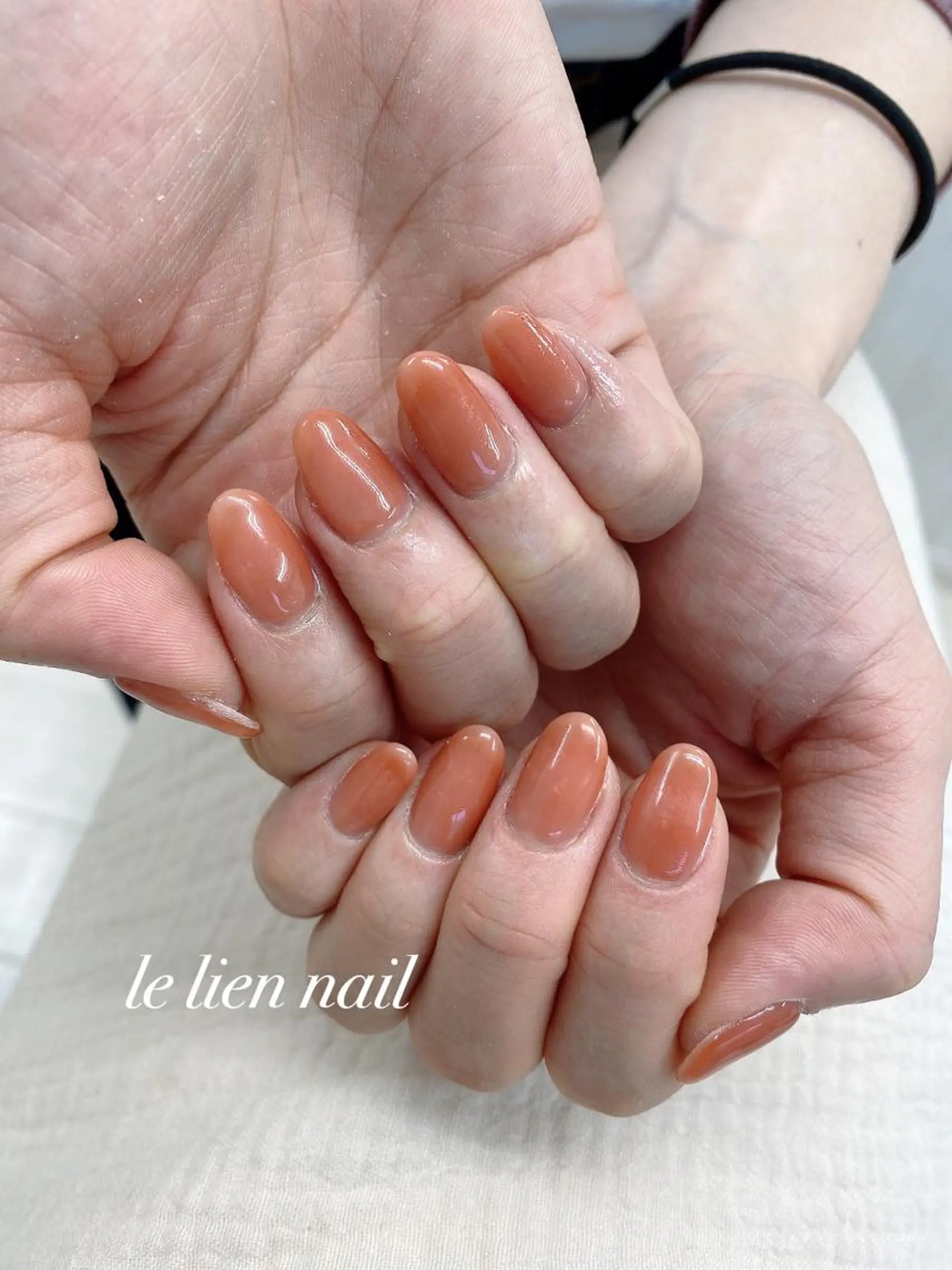 ネイル クリアネイル オフィスネイル ワンカラーネイル シンプルネイル ハンドネイル le lien nailのネイルデザイン