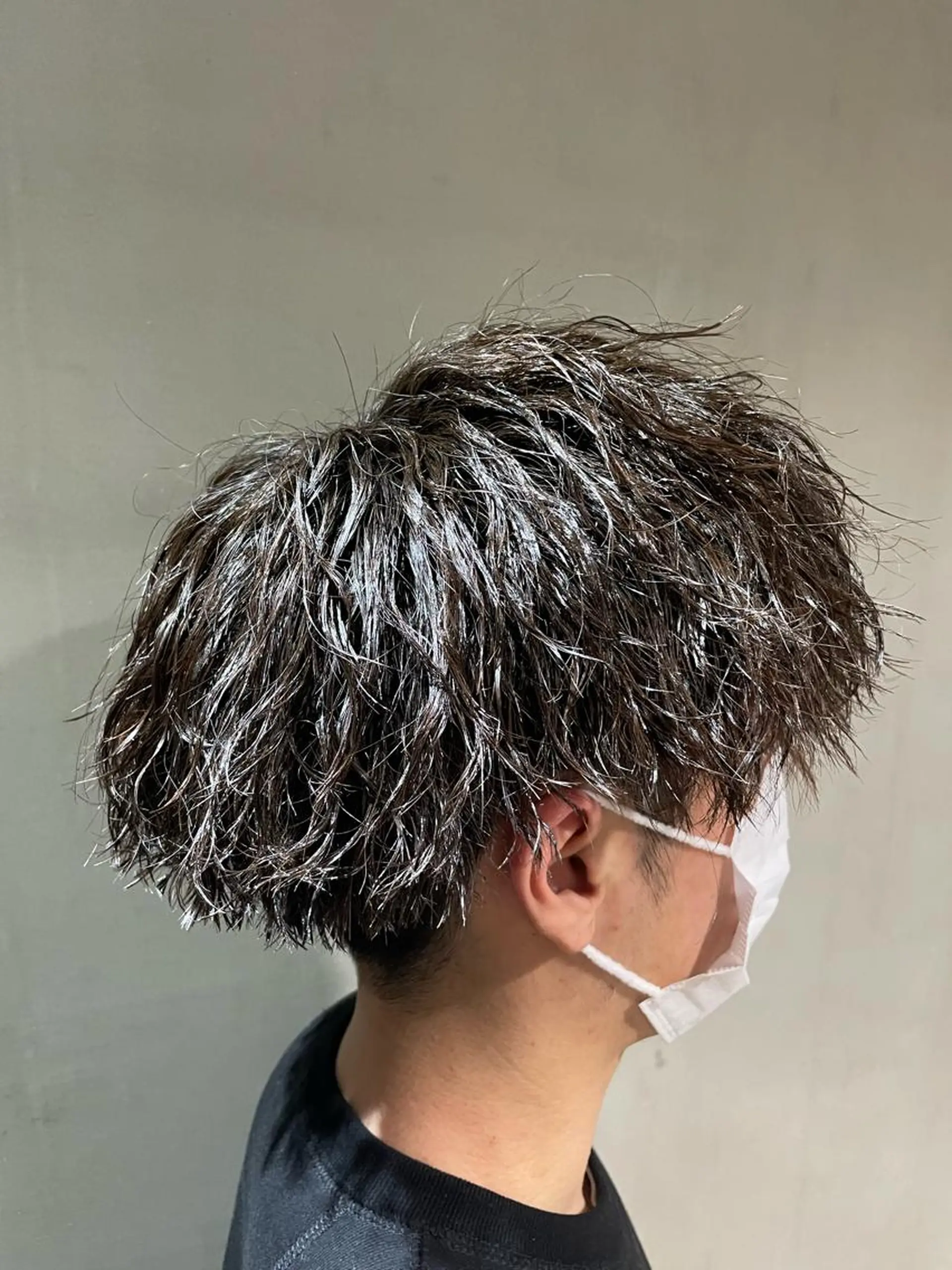 ショート パーマ メンズ メンズパーマ 学生（メンズ向け） 入学式 卒業式のヘアスタイル 学生 メンズ/メンズパーマ /心斎橋/新地政紀のヘアスタイル