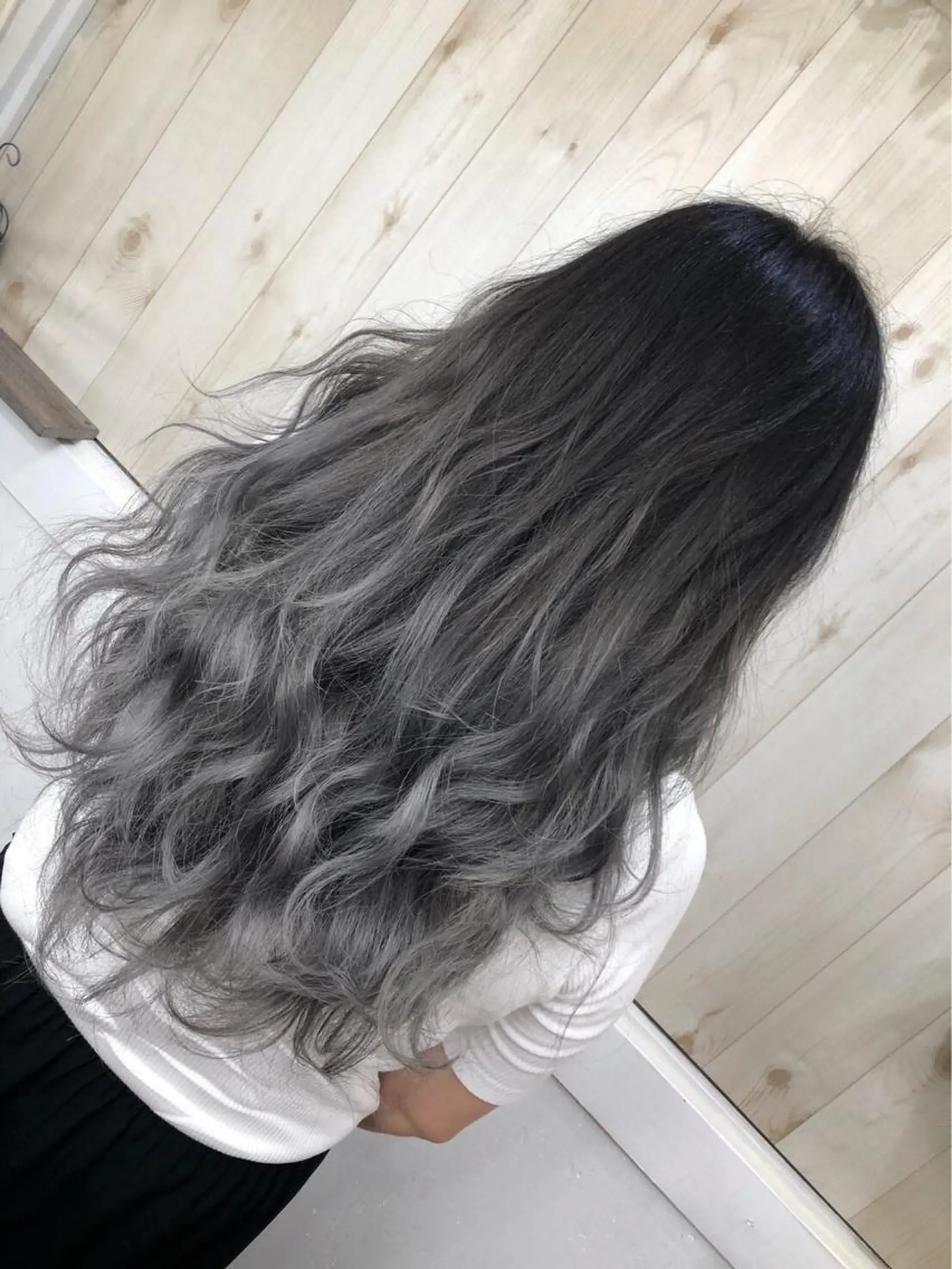 ロング カラー ヘアアレンジ ブリーチ グラデーションカラー アンククロス/ 池袋/RYUSEIのヘアスタイル