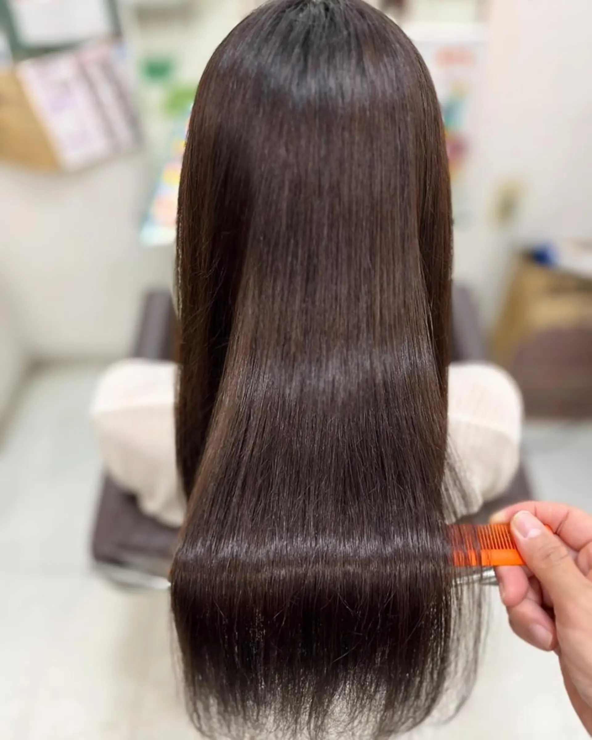 ミディアム 縮毛矯正 💐Lilas Jeanesse💐のヘアスタイル