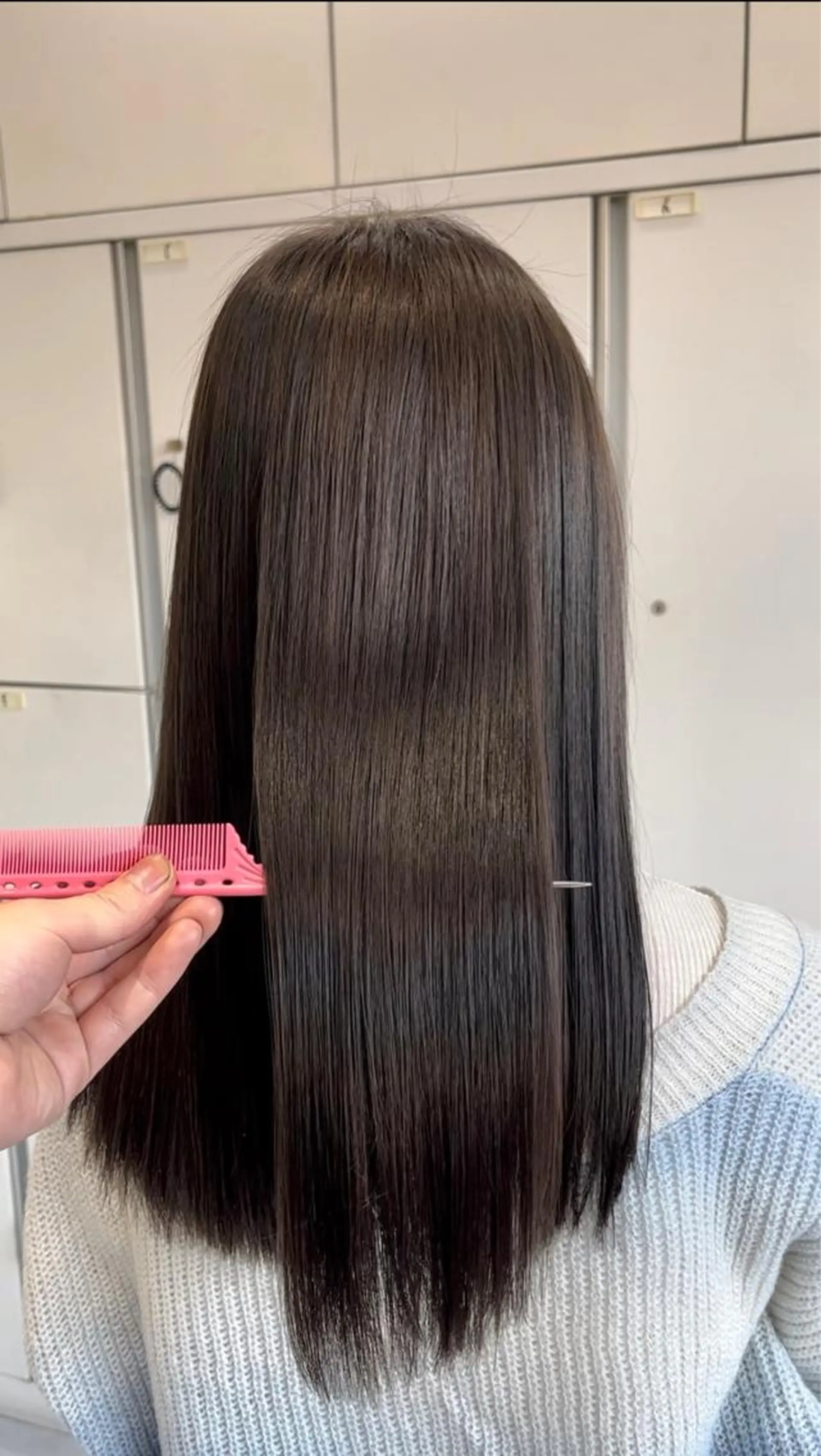 ロング ヘアカラー 縮毛矯正 トリートメント 縮毛矯正/髪質改善 斉藤春のヘアスタイル