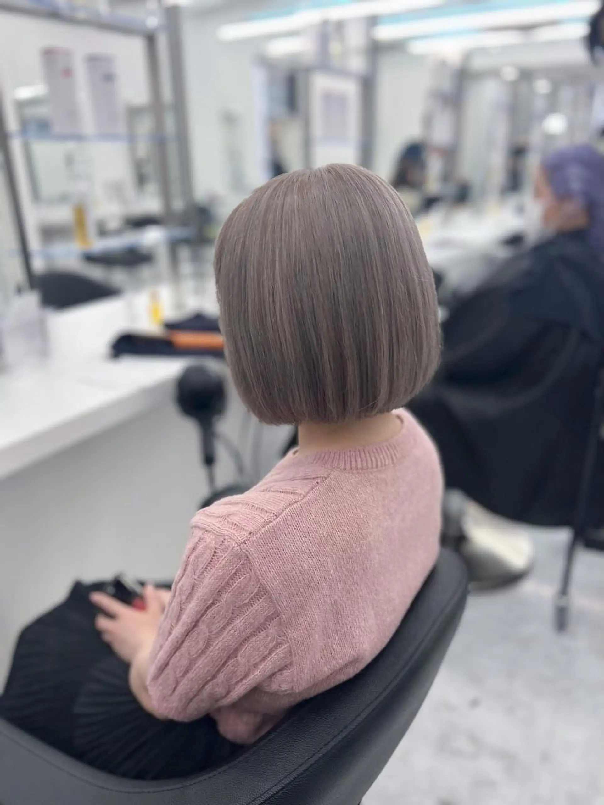 カラー 透明感ブラウン✖️ ボブ🤎ホウトのヘアスタイル
