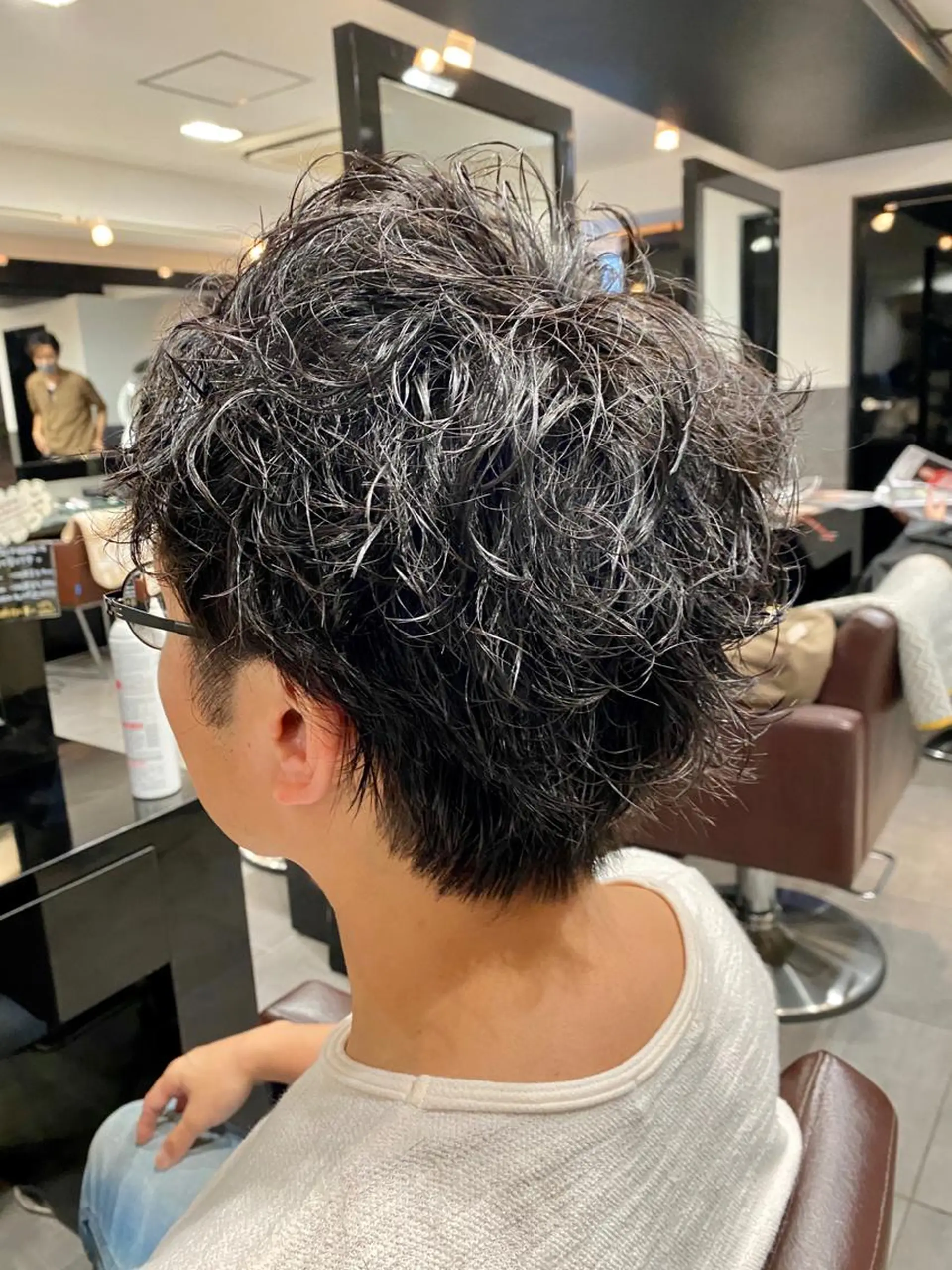 パーマ メンズ カット パーマ ⭕️メンズパーマ⭕️ 山口　裕太郎のヘアスタイル