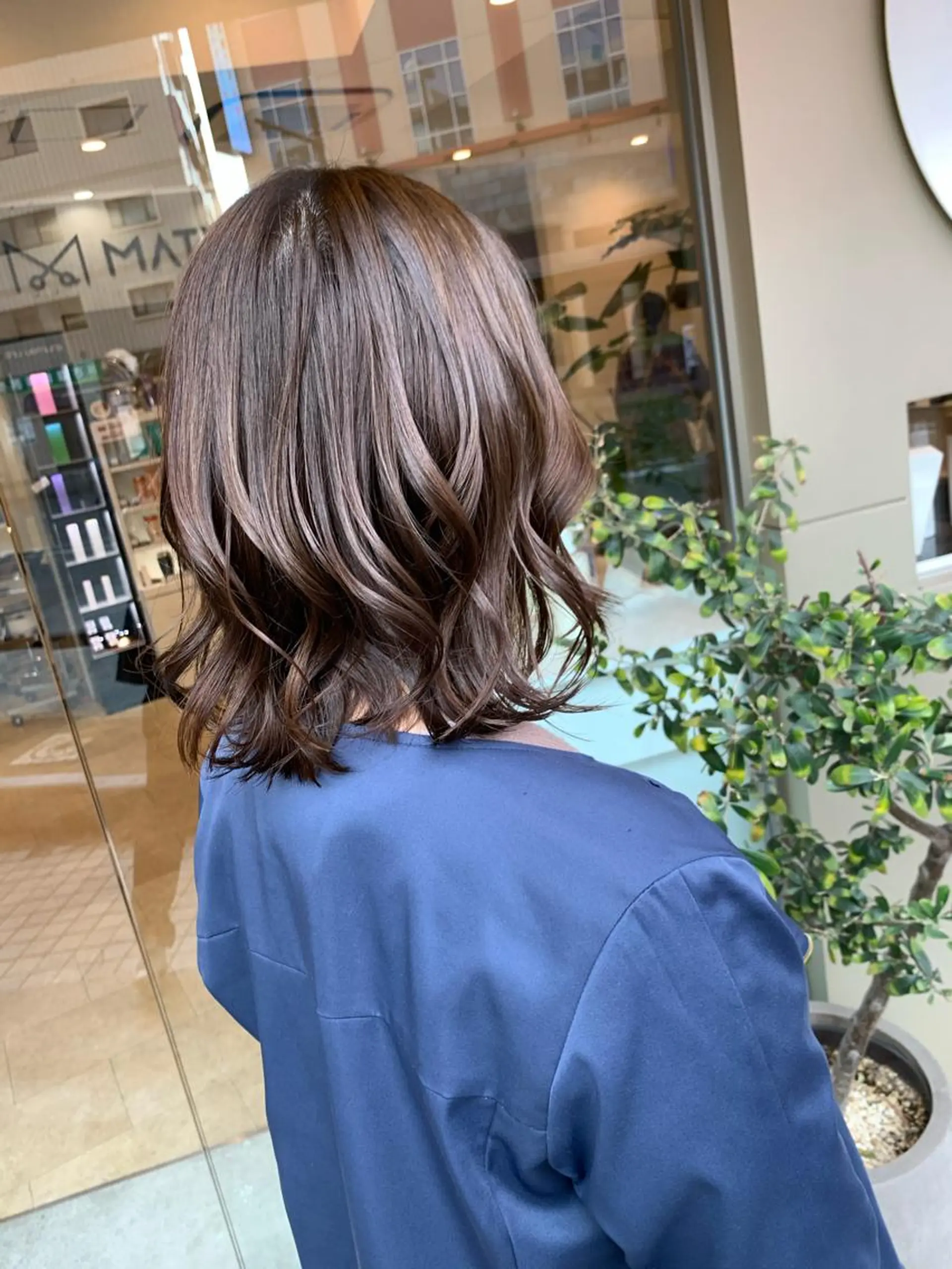 ミディアム カラー カット ヘアカラー トリートメント 西新/siohair 似合わせ/石尾刻矢のヘアスタイル