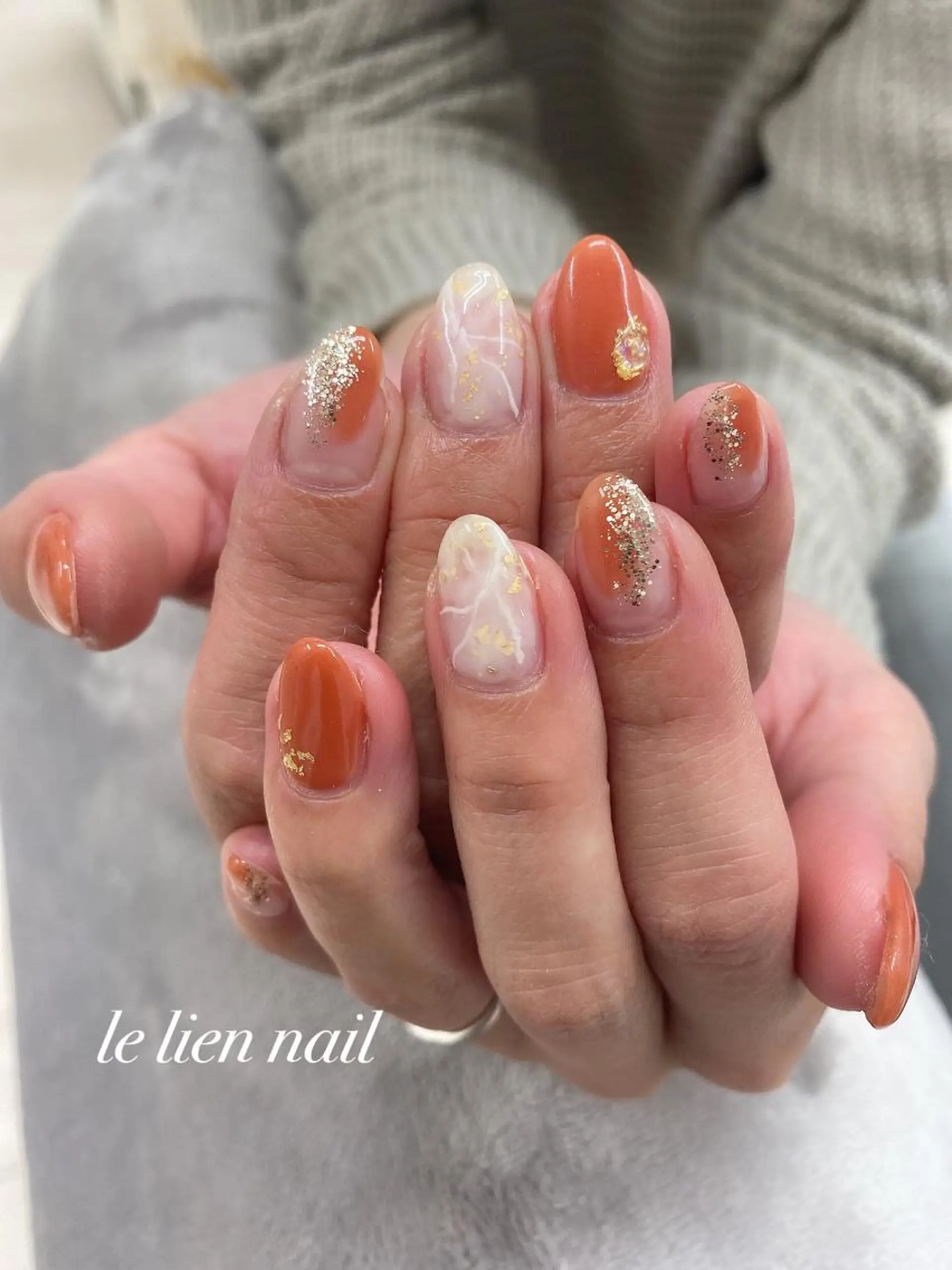 ネイル アートネイル ニュアンスネイル ハンドネイル le lien nailのネイルデザイン
