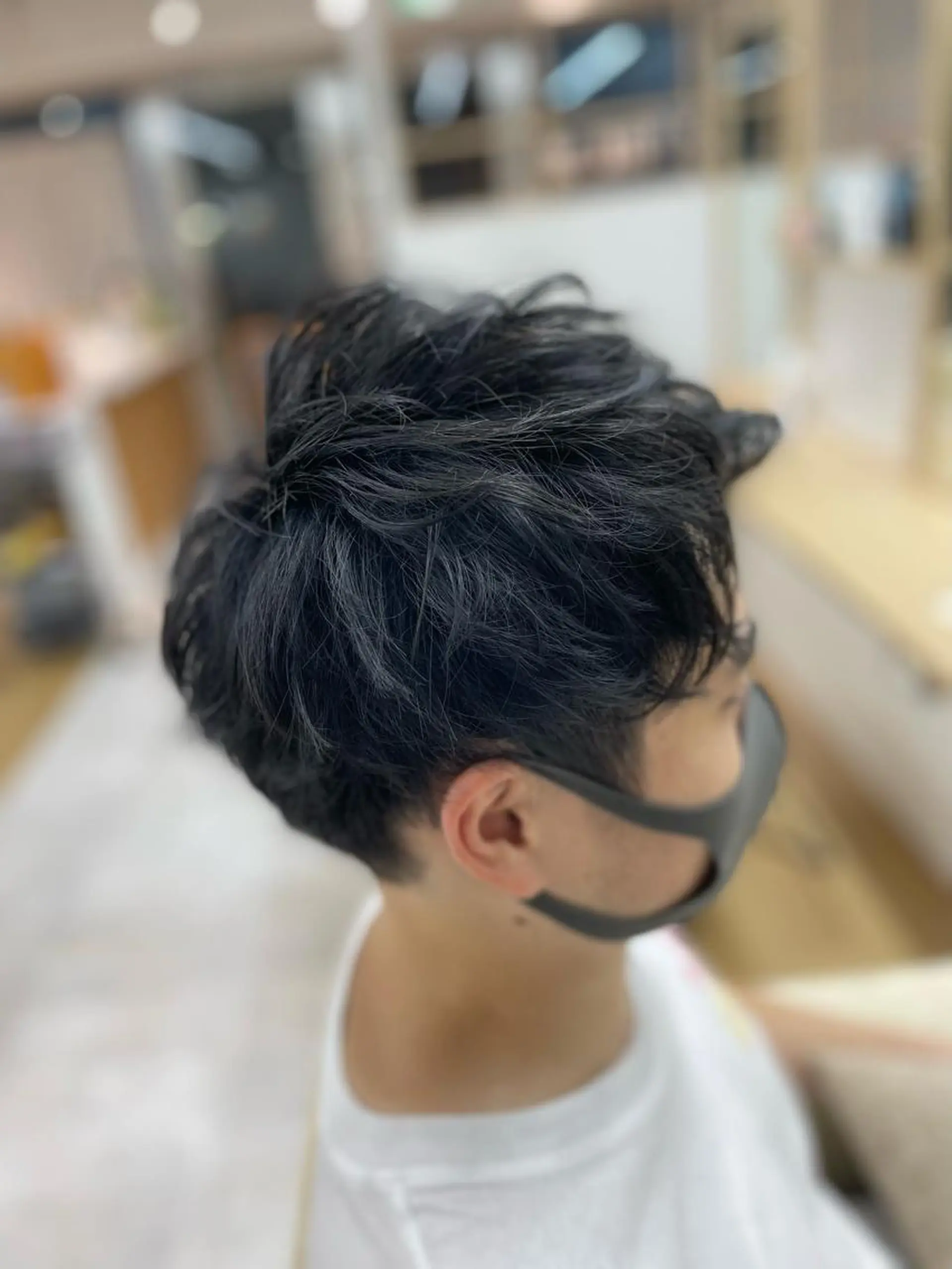 ショート パーマ メンズ アップバング トレンド透明感カラー 大貫 昂涼 🐹のヘアスタイル