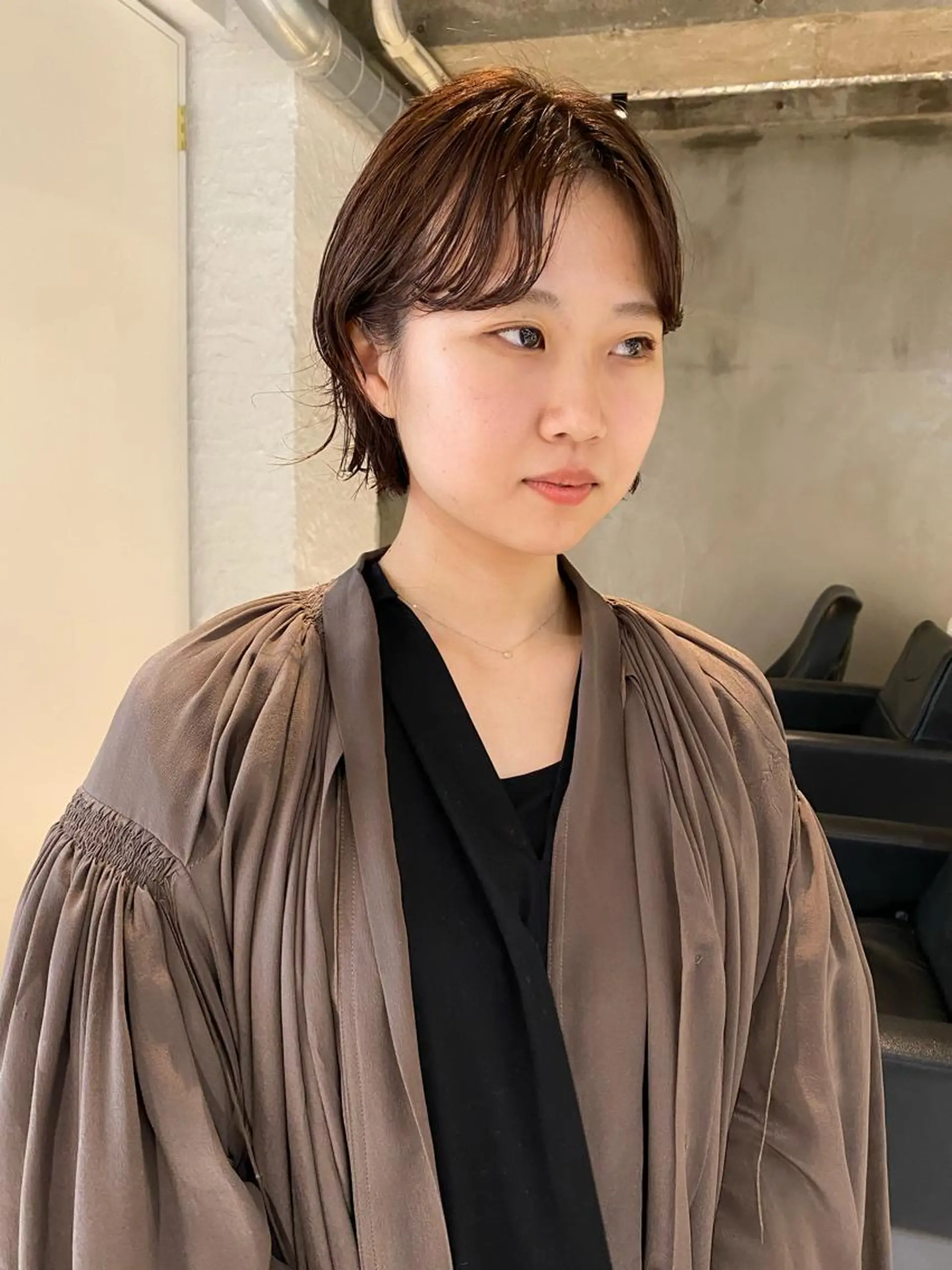 ミディアム カラー パーマ ヘアアレンジ メンズ キッズ ネイル マツエク・マツパ アイブロウ ミディアムパーマ メンズパーマ パーマスタイル🔅 sayacaのヘアスタイル