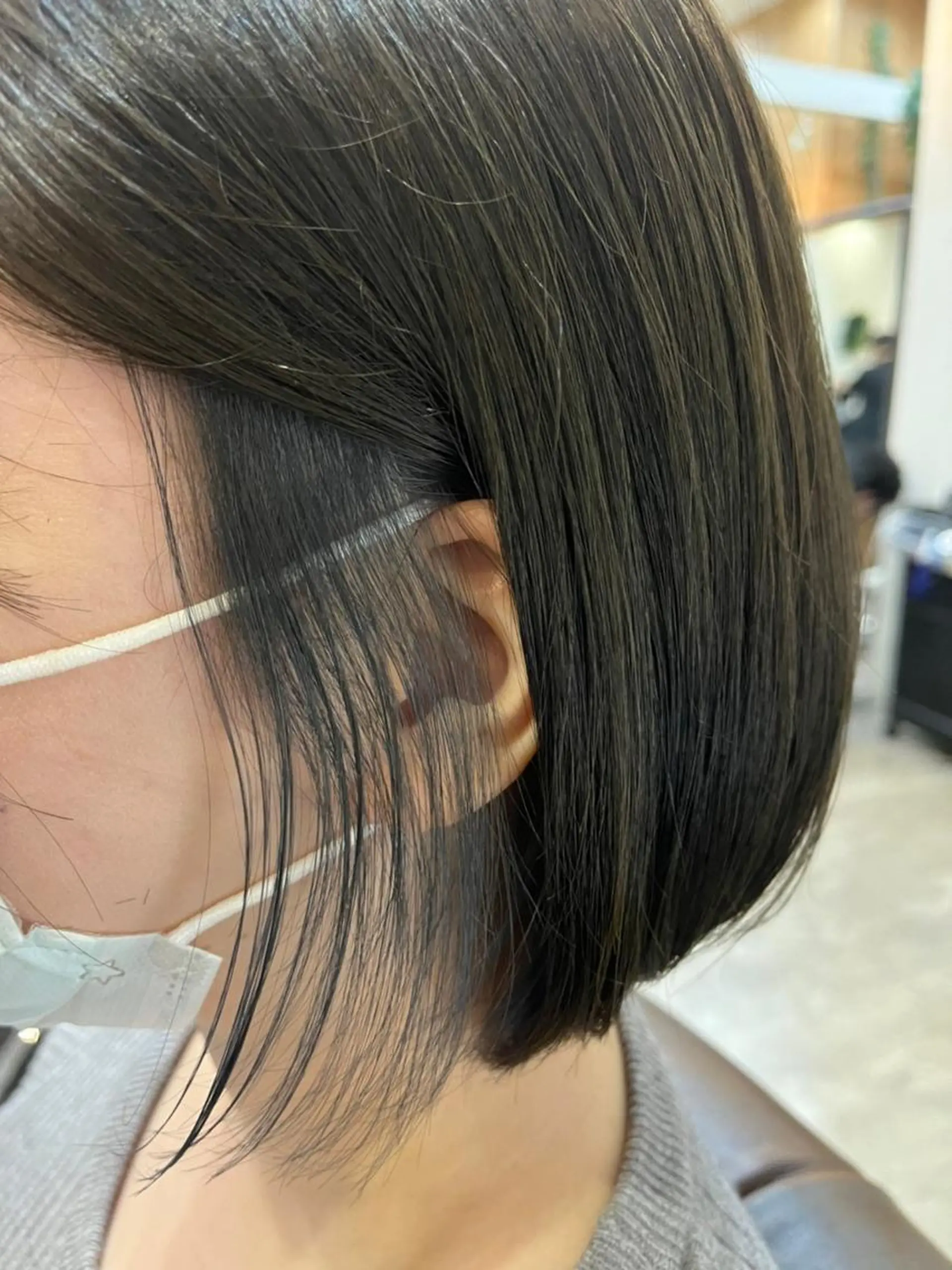ミディアム パーマ カラー キッズ ヘアアレンジ ミディアムパーマ アディクシーカラー アッシュ バレイヤージュ ミストバング 【N°deseo】 吉祥寺のヘアスタイル