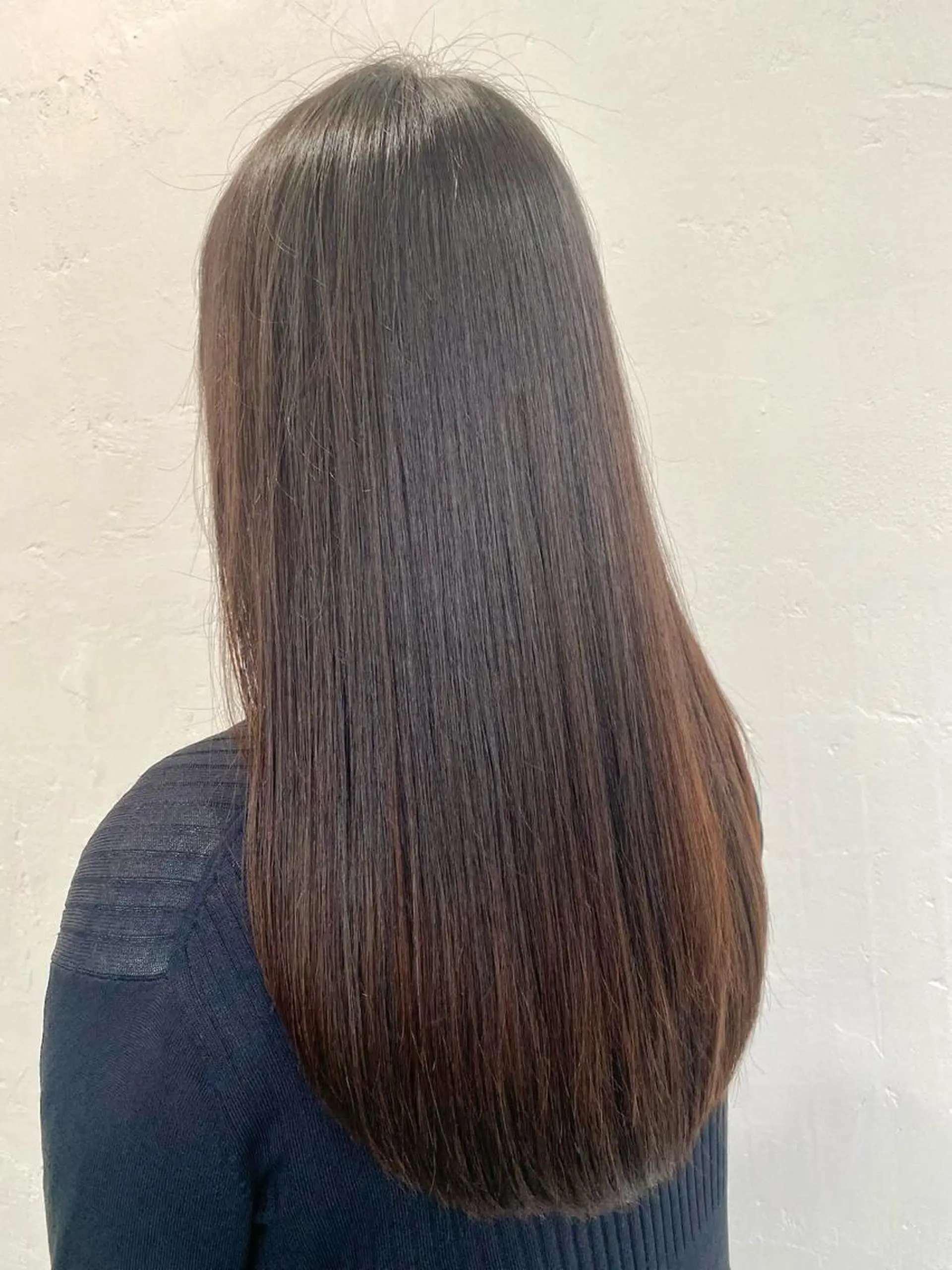 ロング 伸ばしかけ 縮毛矯正 縮毛矯正 千 田のヘアスタイル