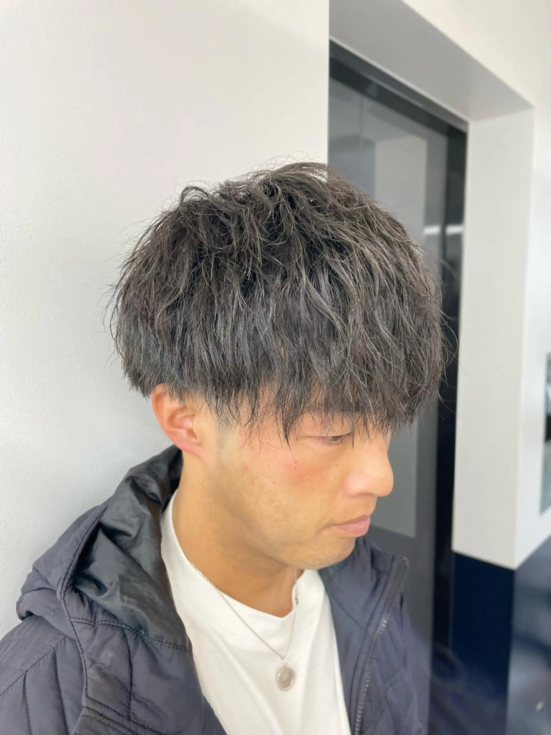 ショート パーマ メンズ メンズパーマ ツイストスパイラルパーマ スパイラルパーマ カット パーマ 銀座メンズカット/ 銀座メンズパーマ/のヘアスタイル