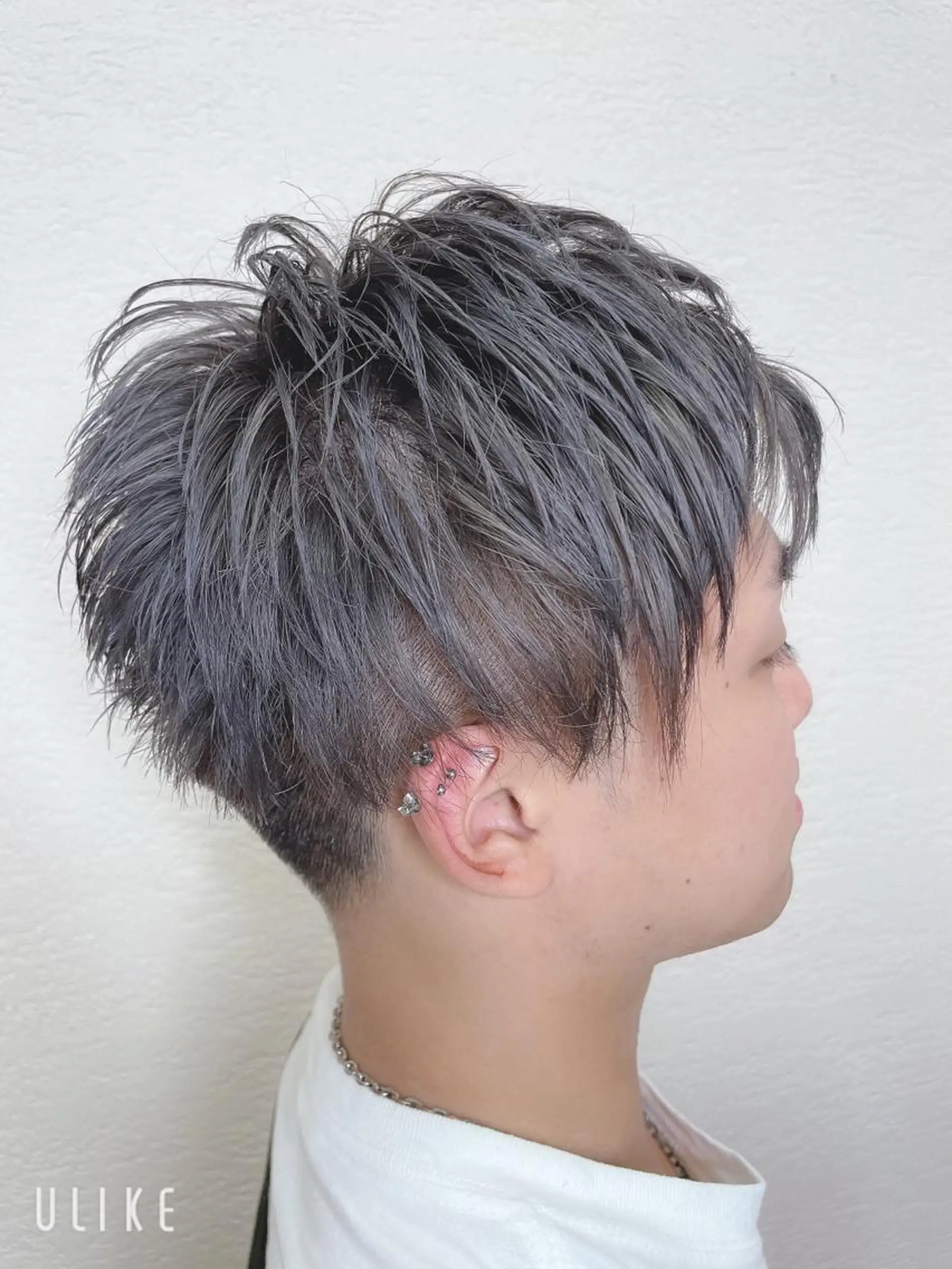 ショート カラー メンズ メンズハイトーン ハイトーンカラー シルバー カット ヘアカラー トリートメント ❣️モードケイズ塚口 和田一将のヘアスタイル