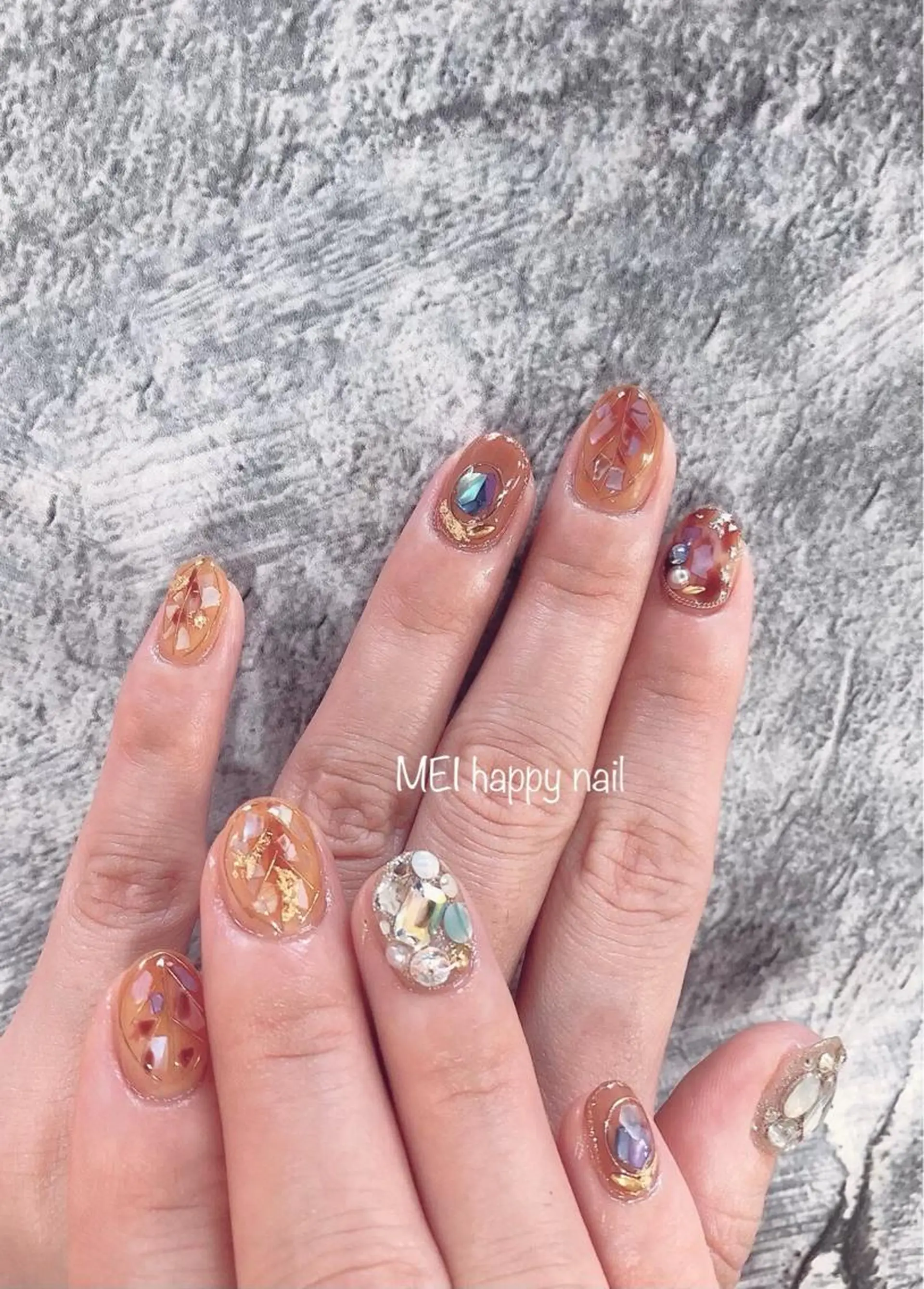 ネイル アートネイル ジェルネイル ニュアンスネイル パラジェル 北浦和 自爪育成ケアのネイルデザイン