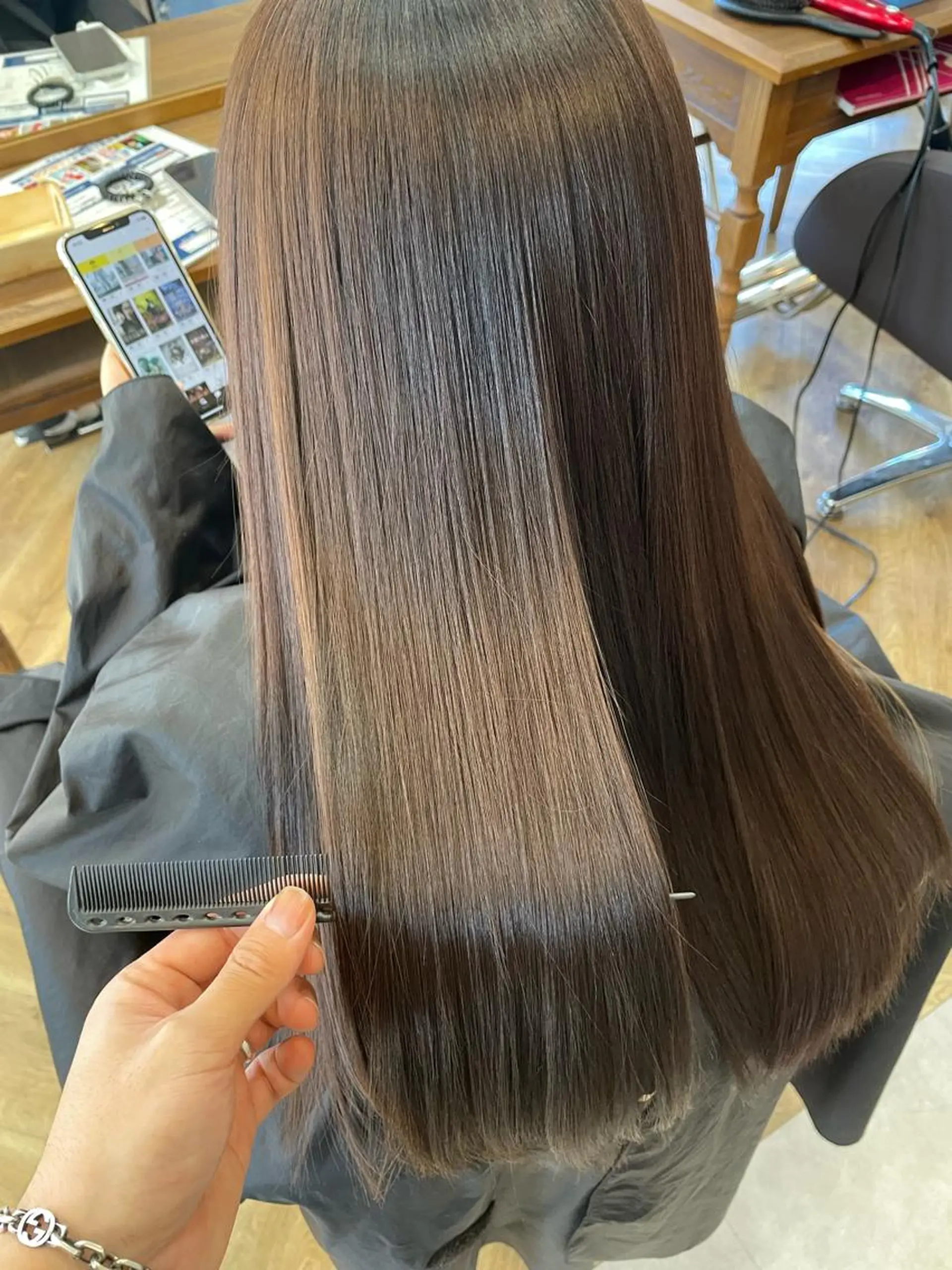 セミロング カラー カット 縮毛矯正 トリートメント AUBE HAIR Sunny宇都宮所属・阿見 大成のヘアスタイル