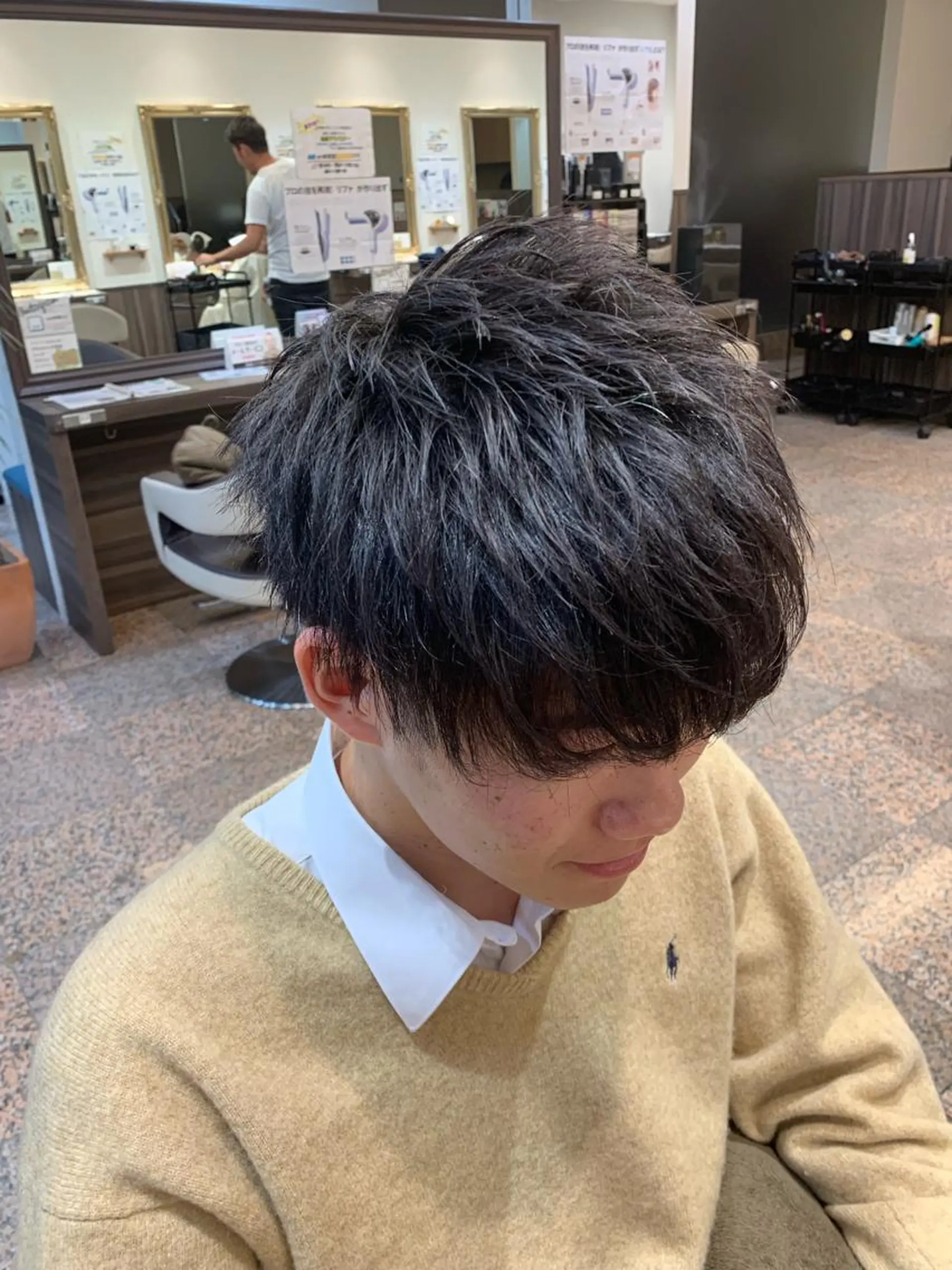 ショート ヘアアレンジ メンズ マッシュ IwAsh中山所属・✂︎中山ブリーチ・ パーマ✂︎露木智也のヘアスタイル
