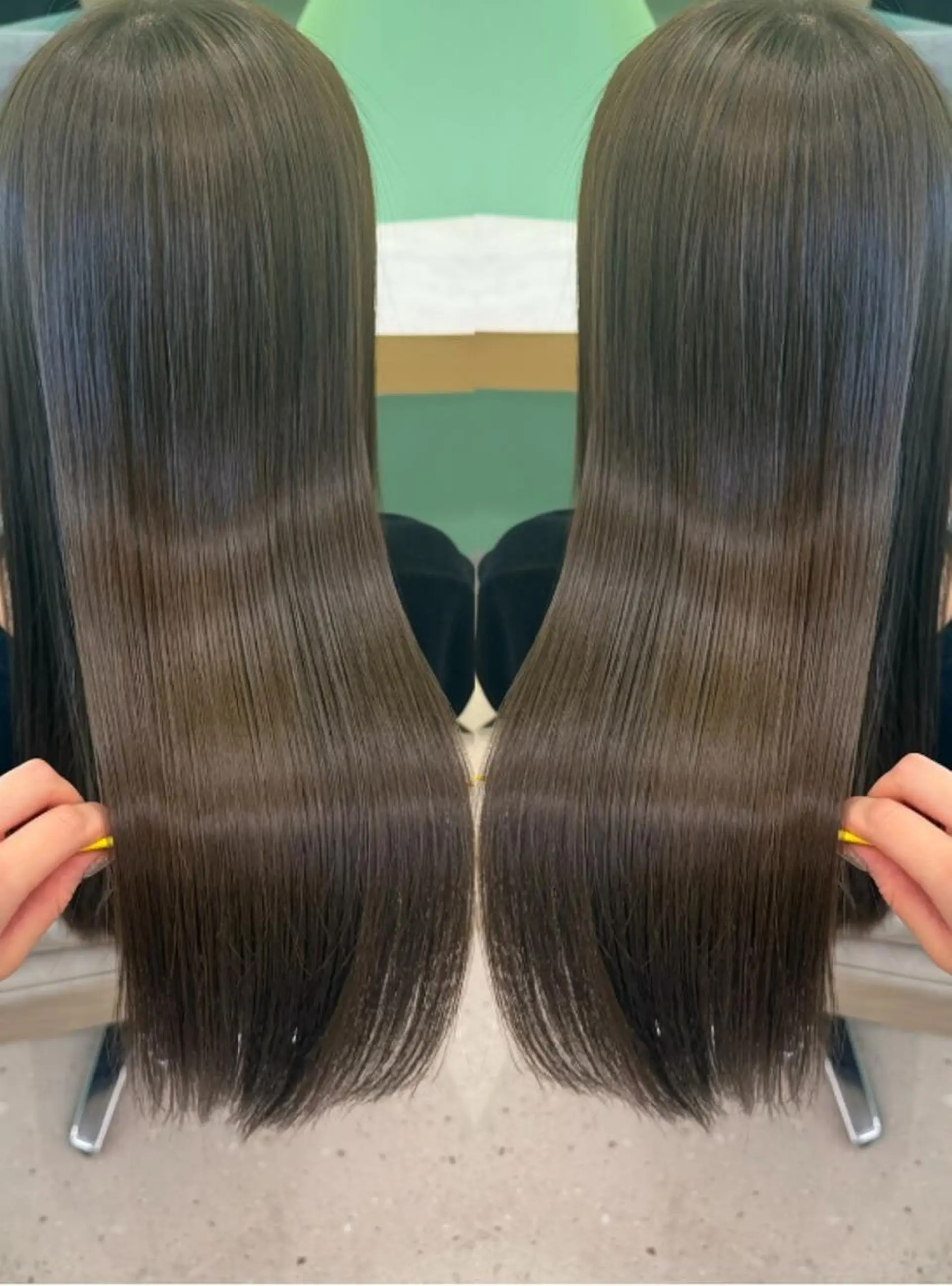 ロング パーマ ストレートパーマ 髪質改善/透明感カラ ー/Ayana 🍒のヘアスタイル