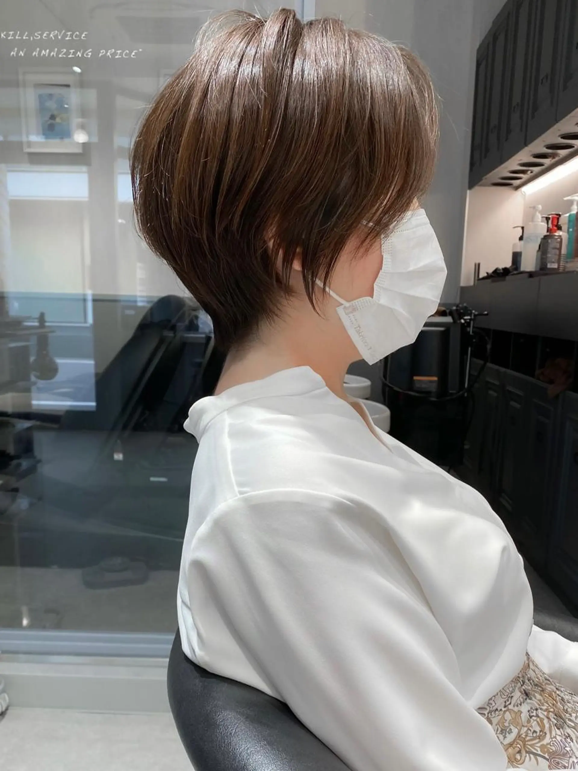 ショート カラー ショートボブ ボブ ショートヘア カット ヘアカラー トリートメント ショート ショートボブ斉藤航人のヘアスタイル