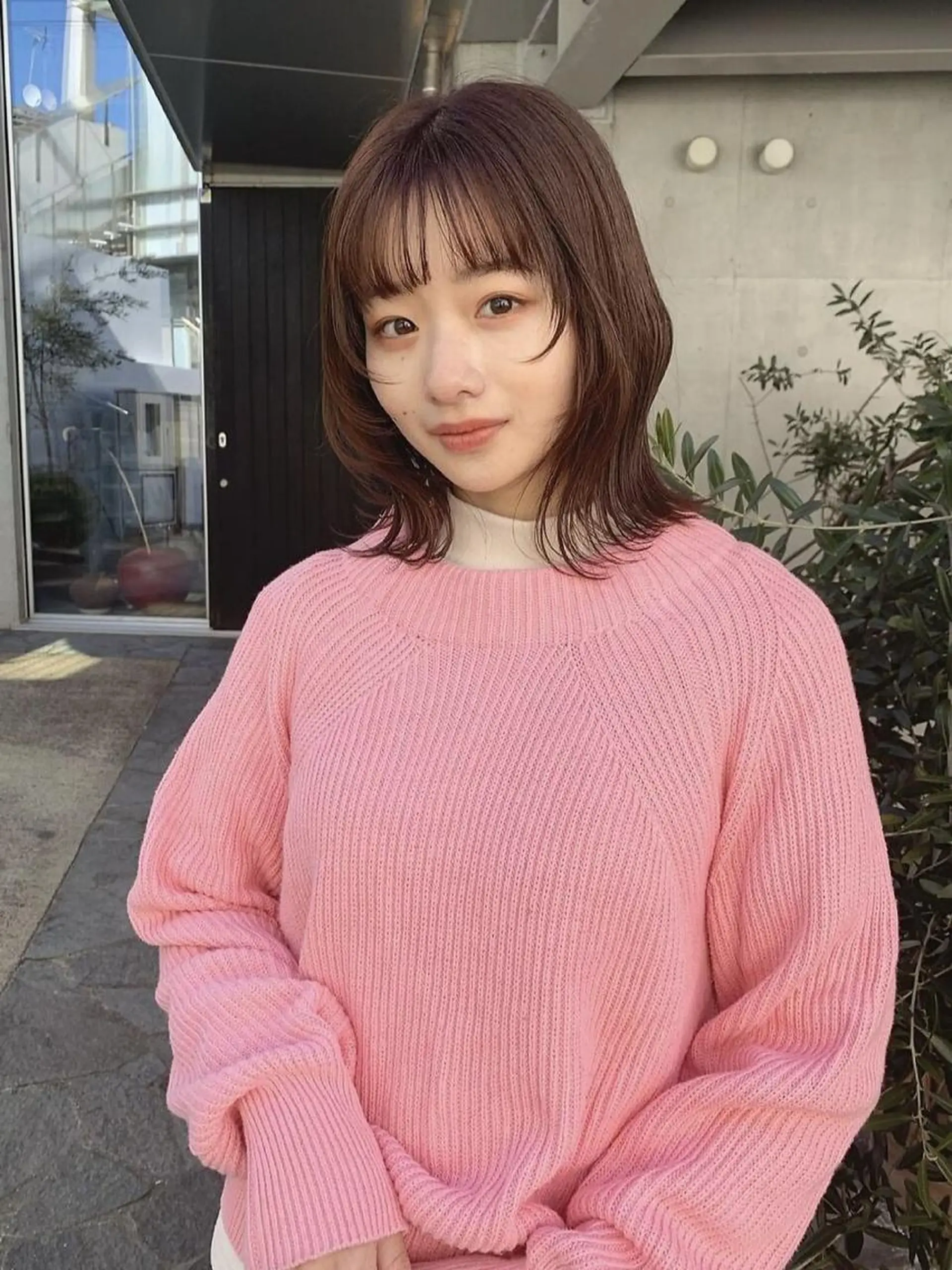 ミディアム カラー 透明感カラー🪡🤍 nanao🤍🪡のヘアスタイル