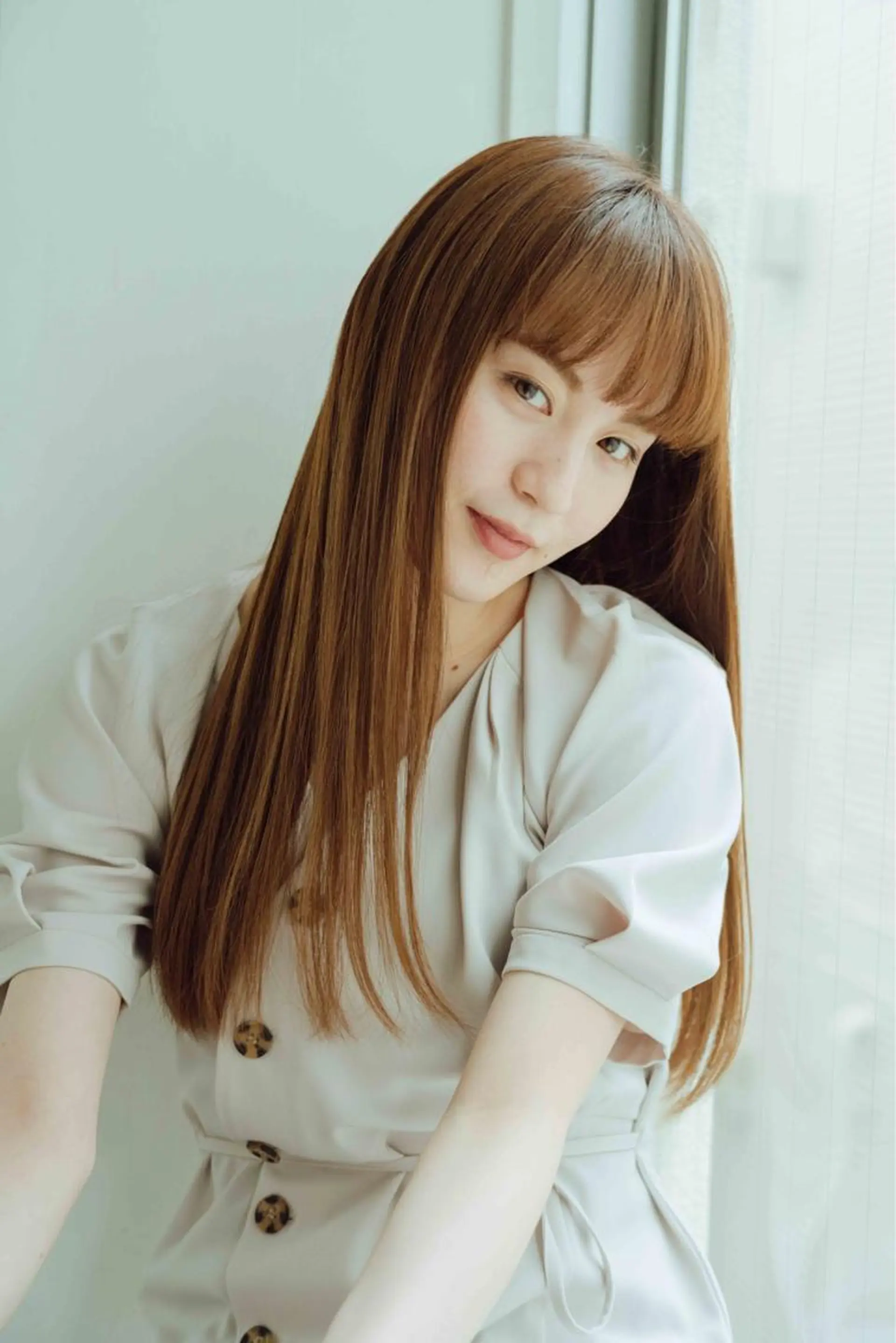 ロング カット くろだ ちはるのヘアスタイル