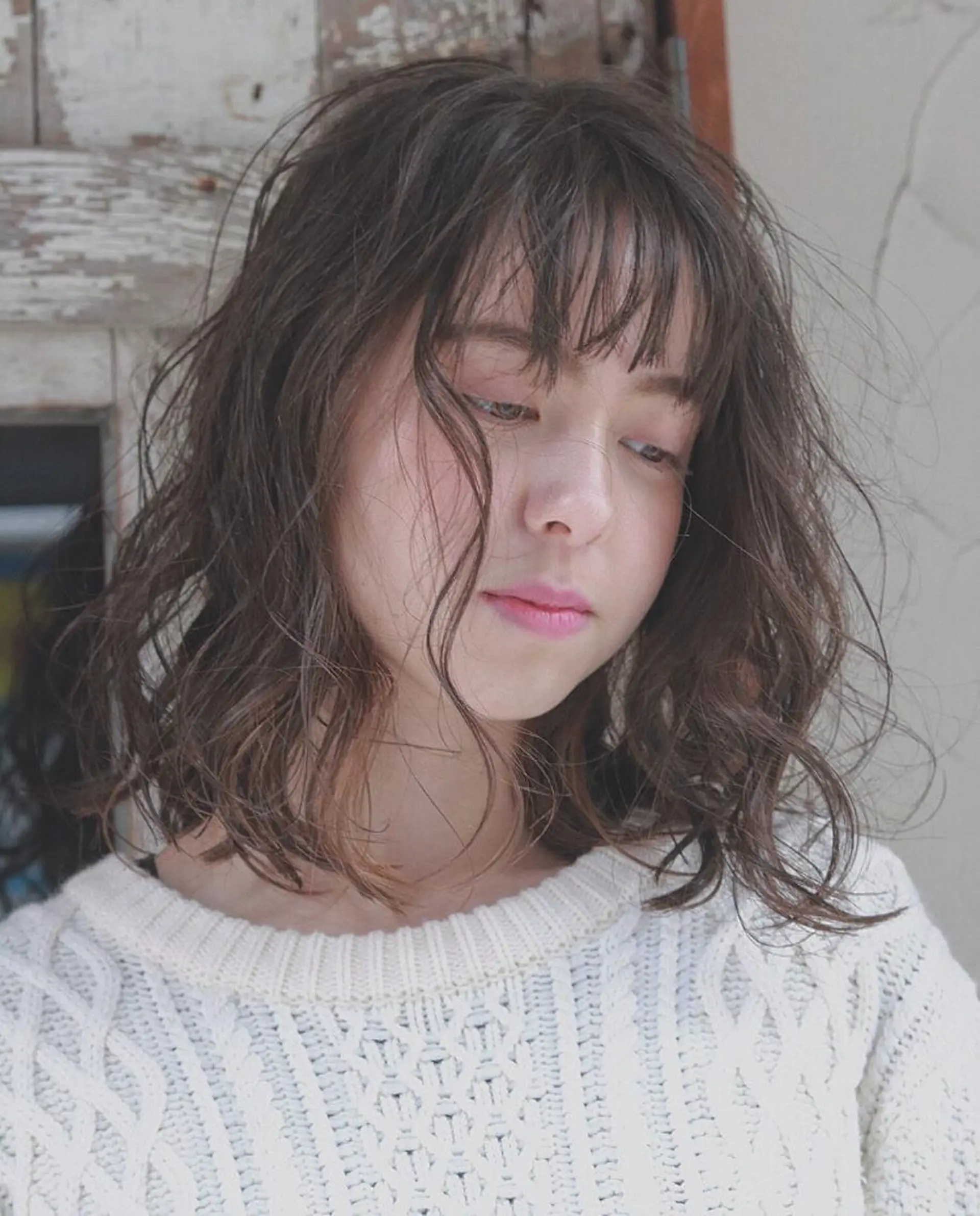 ミディアム カラー ヘアアレンジ カット ヘアカラー トリートメント GiseL天神カラー 髪質改善/ブリーチのヘアスタイル