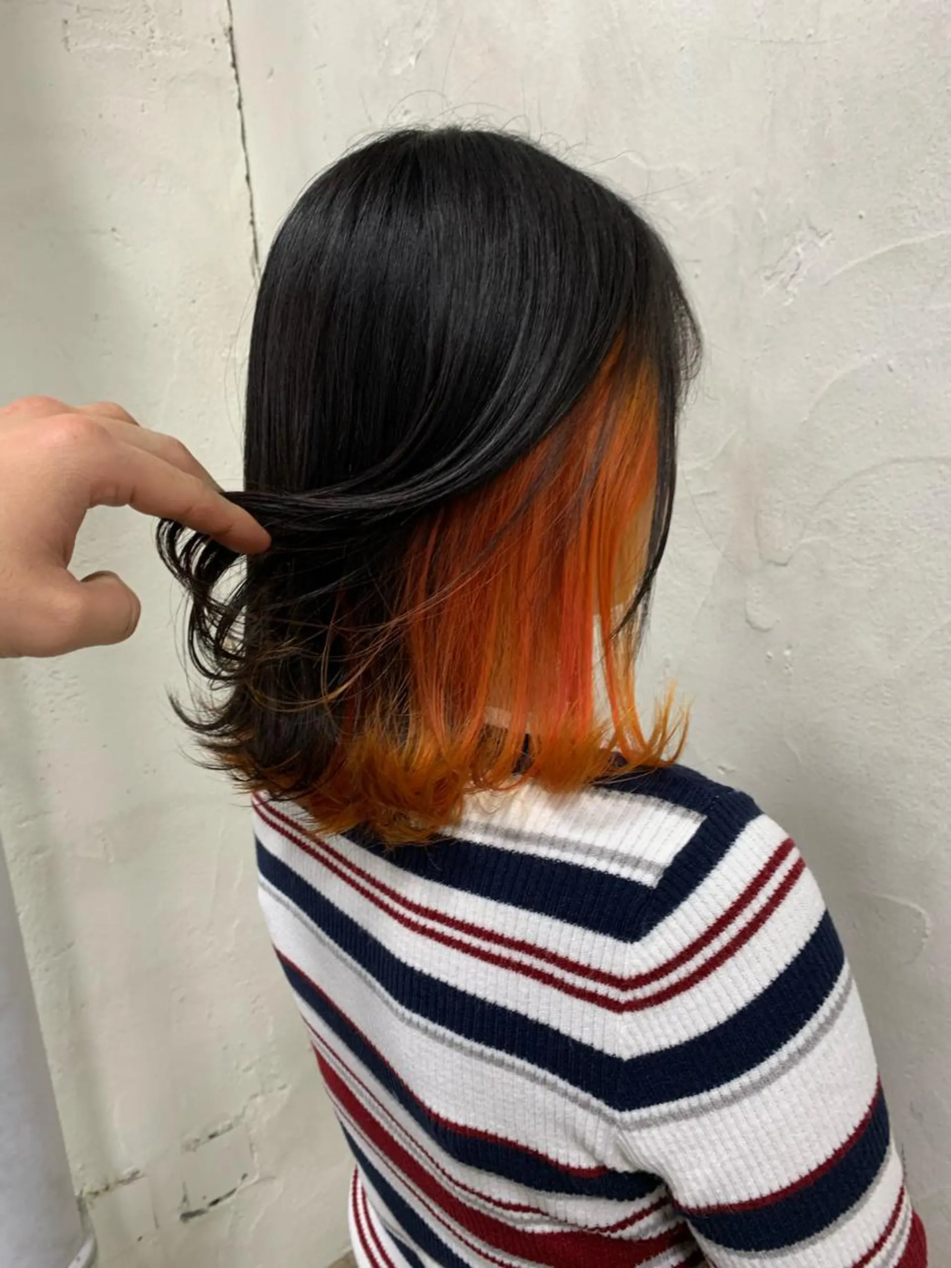 カラー デザインカラー インナーカラー オレンジ 透明感カラーが 得意です！NAOKIのヘアスタイル