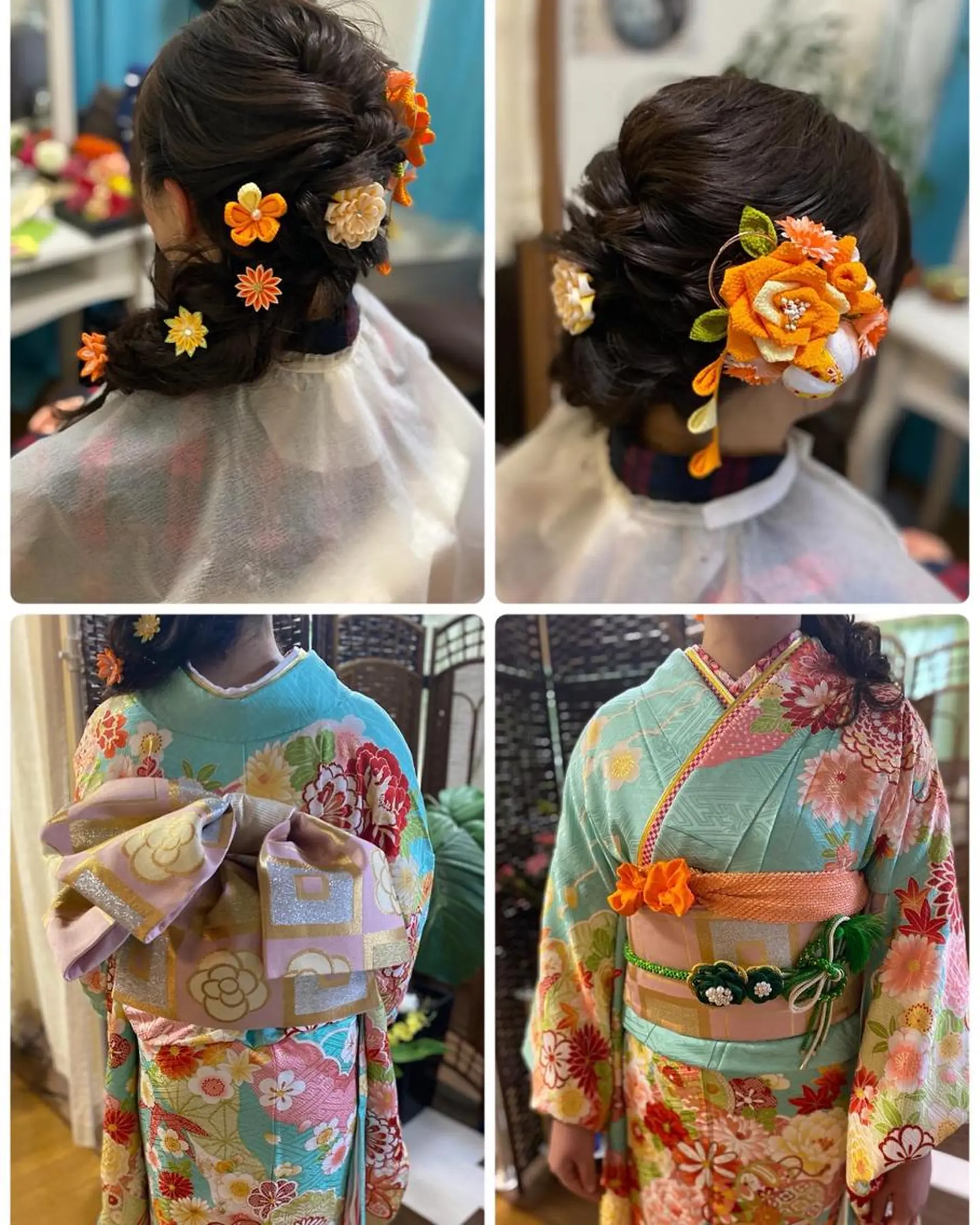 ヘアアレンジ 成人式 着付け hairmake Sakura松本真理のヘアスタイル