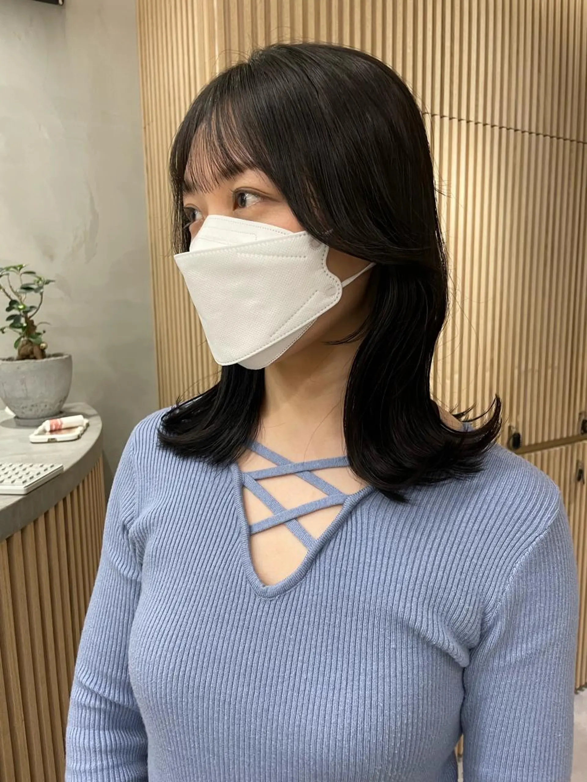 ミディアム レイヤー縮毛矯正 ささきすずね💗のヘアスタイル