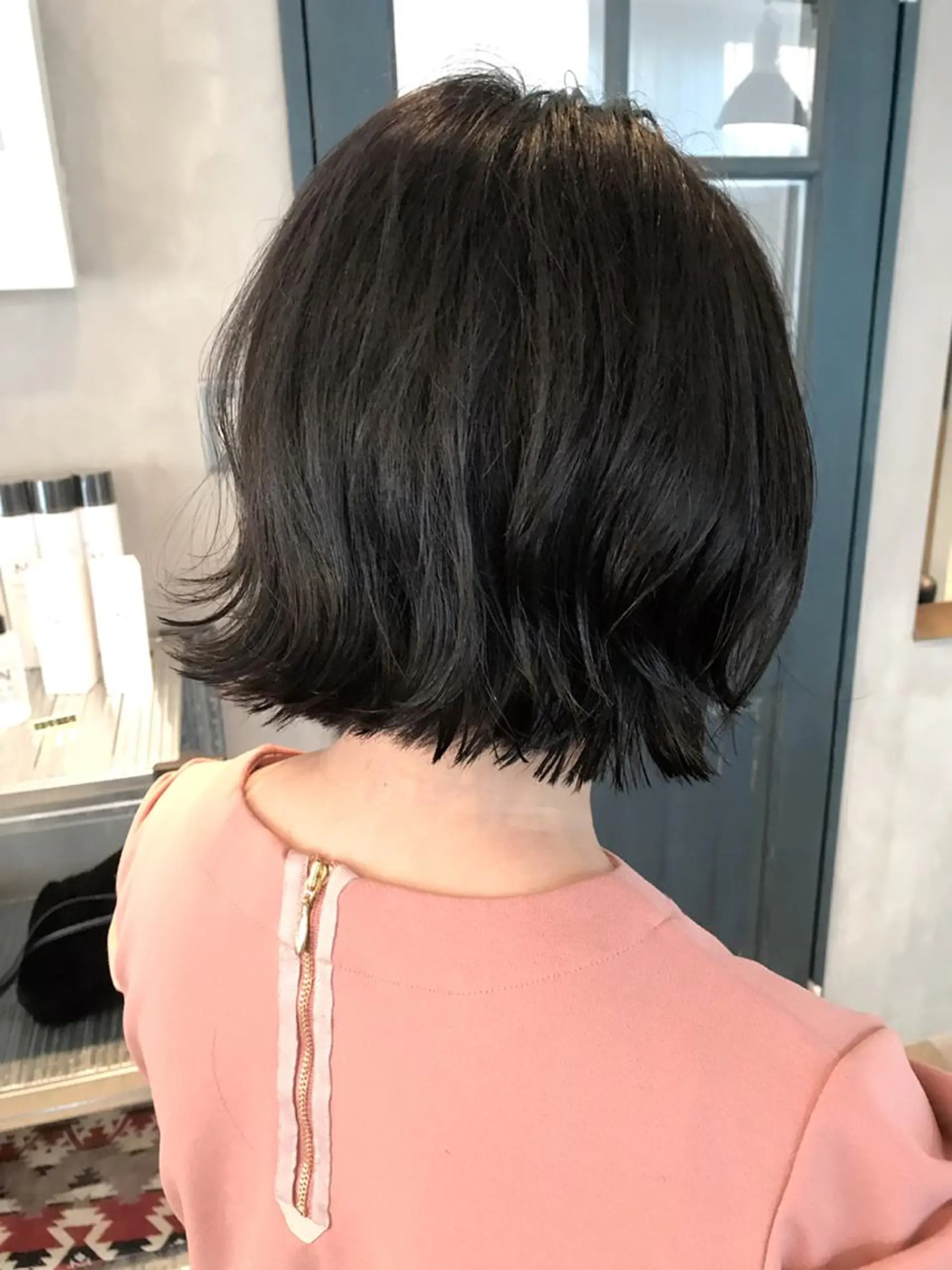 ショート カラー パーマ ブルーカラー ネイビーカラー ショートヘア カット 5Five所属・タカサキ ケイタのヘアスタイル